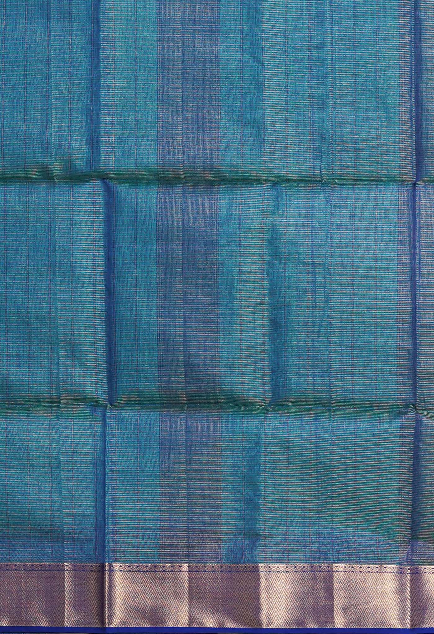 Turquoise Green-Blue Pure Handloom Maheshwari Sico Saree-UNM80898