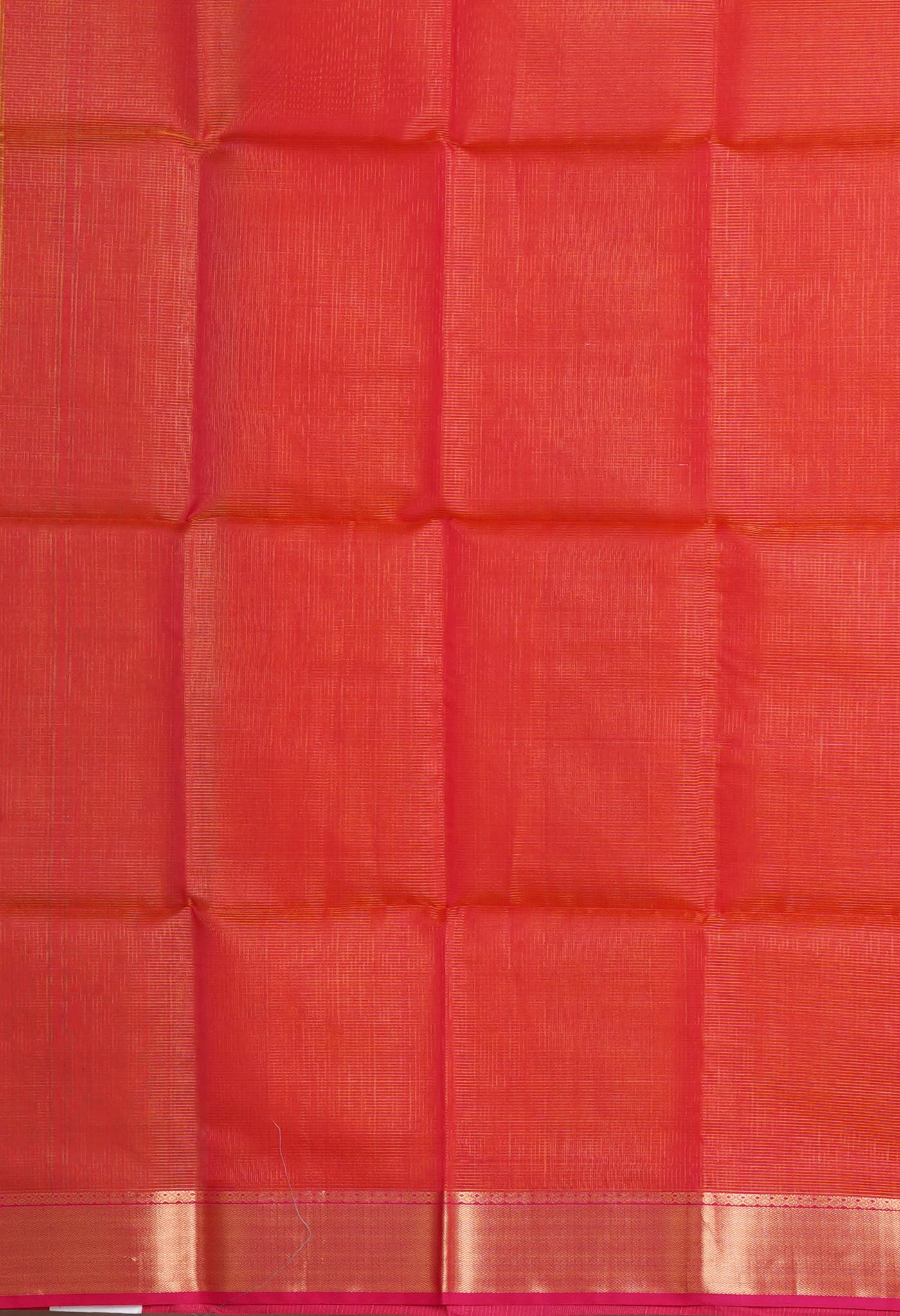 Orange-Pink Pure Handloom Maheshwari Sico Saree-UNM80900