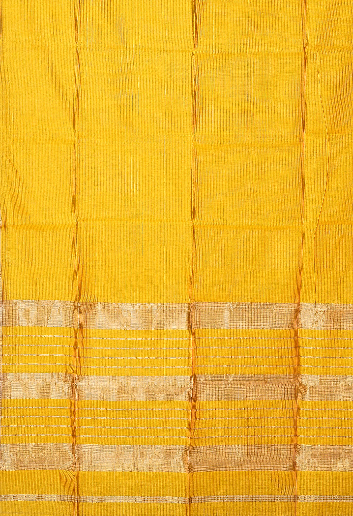 Yellow Pure Handloom Maheshwari Sico Saree-UNM80913