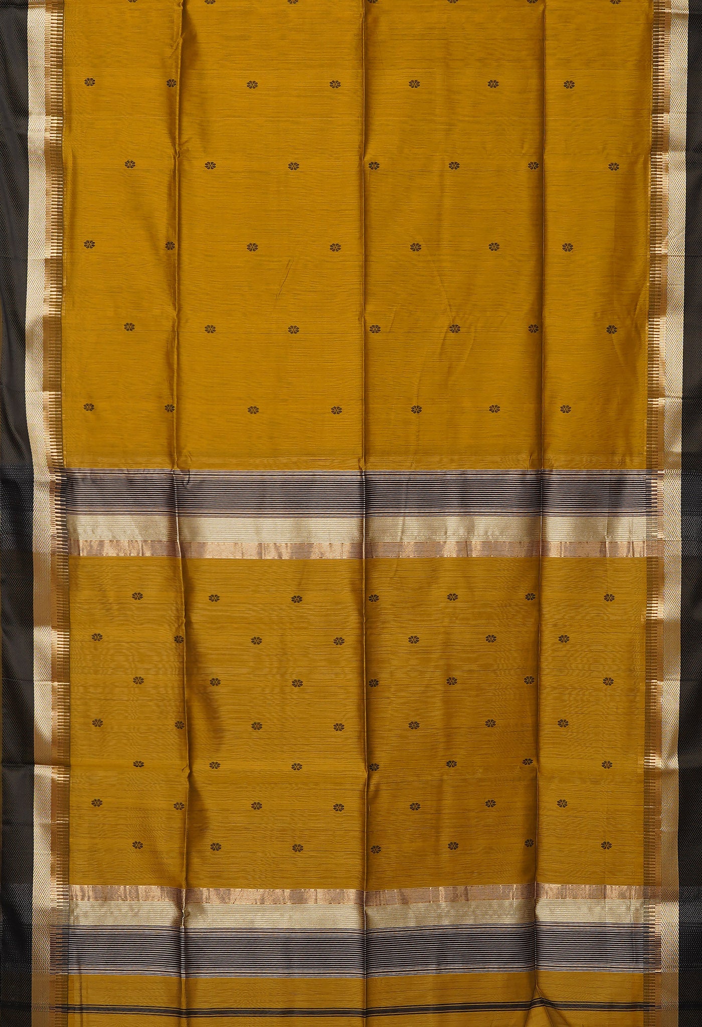 Yellow Pure Handloom Maheshwari Sico Saree-UNM81033