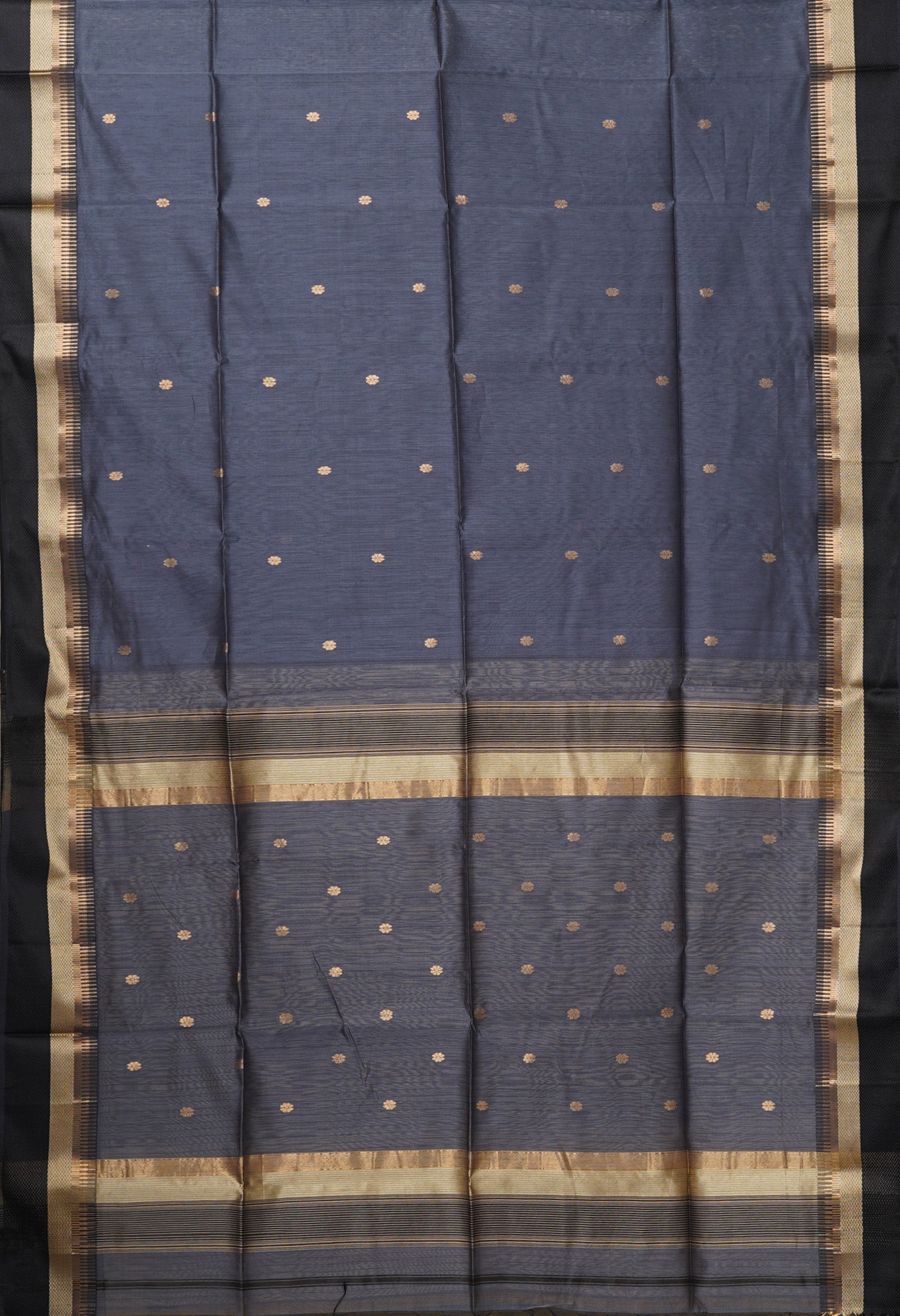 Grey Pure Handloom Maheshwari Sico Saree-UNM81034