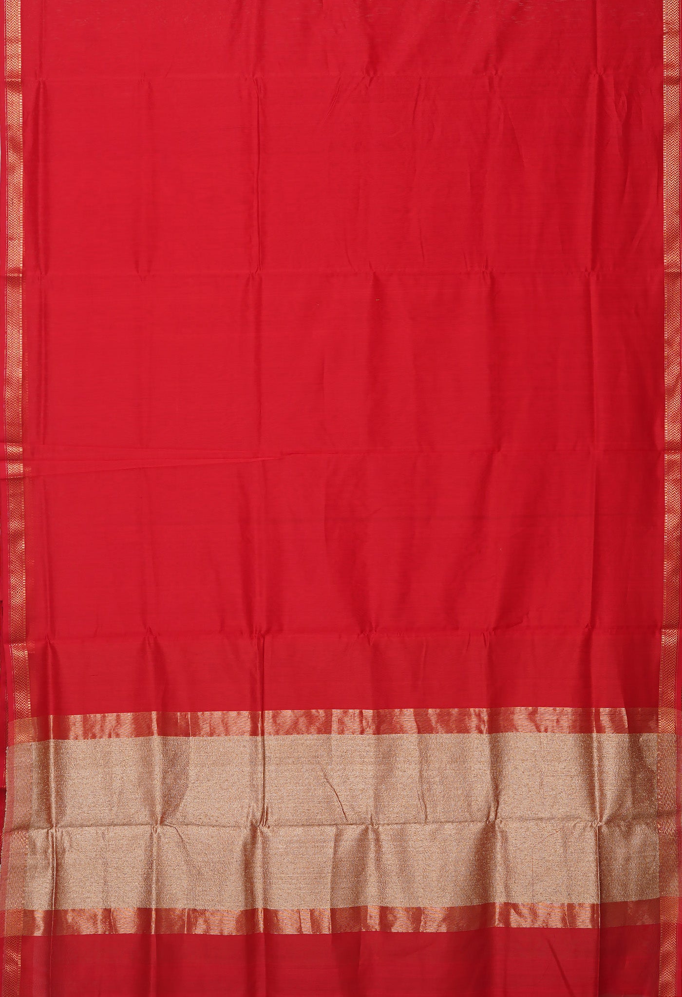 Red Pure Handloom Maheshwari Sico Saree-UNM81045