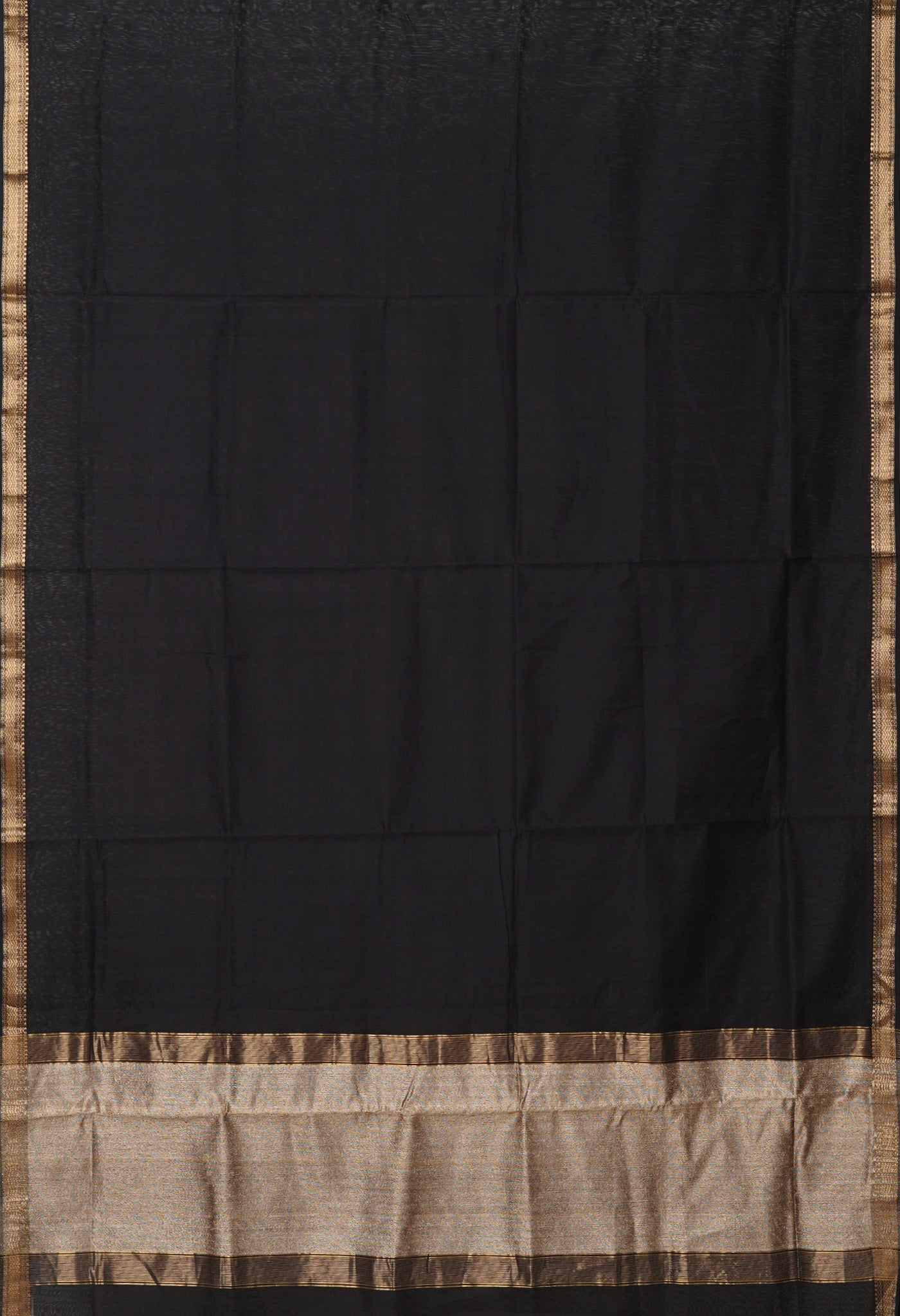 Black Pure Handloom Maheshwari Sico Saree-UNM81046