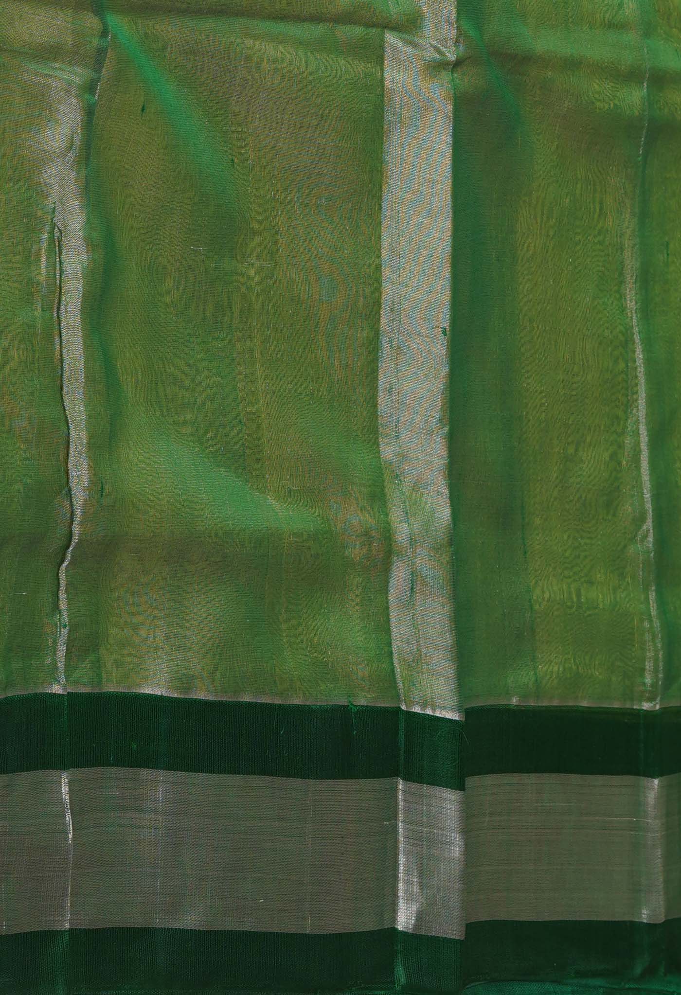 Green Pure Handloom Assam Sico Saree-UNM81097