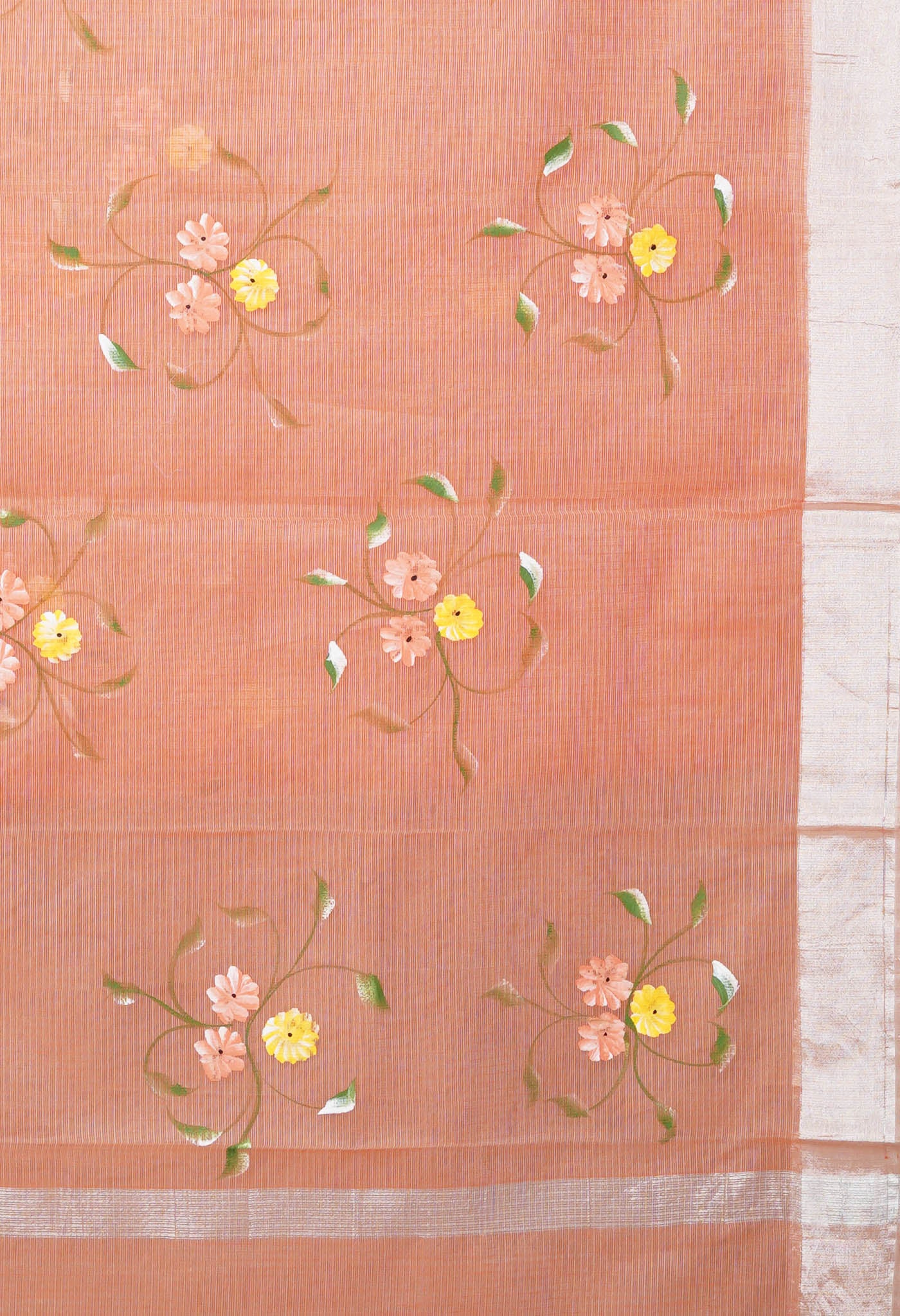 Orange Pure Hand Painted Kota Saree-UNM81116