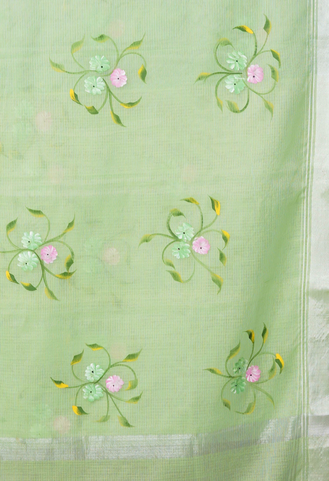 Green Pure Hand Painted Kota Saree-UNM81134