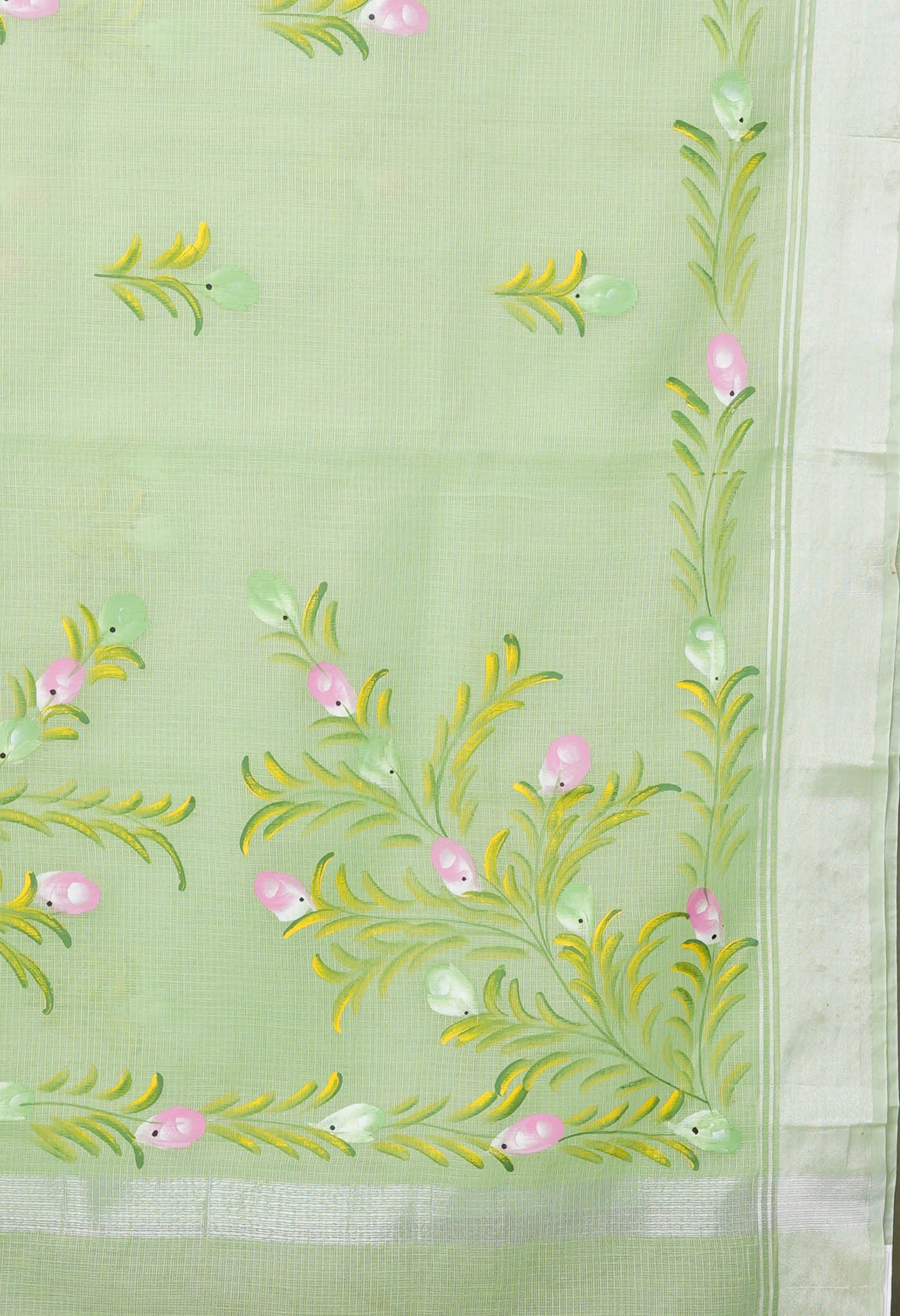 Green Pure Hand Painted Kota Saree-UNM81155