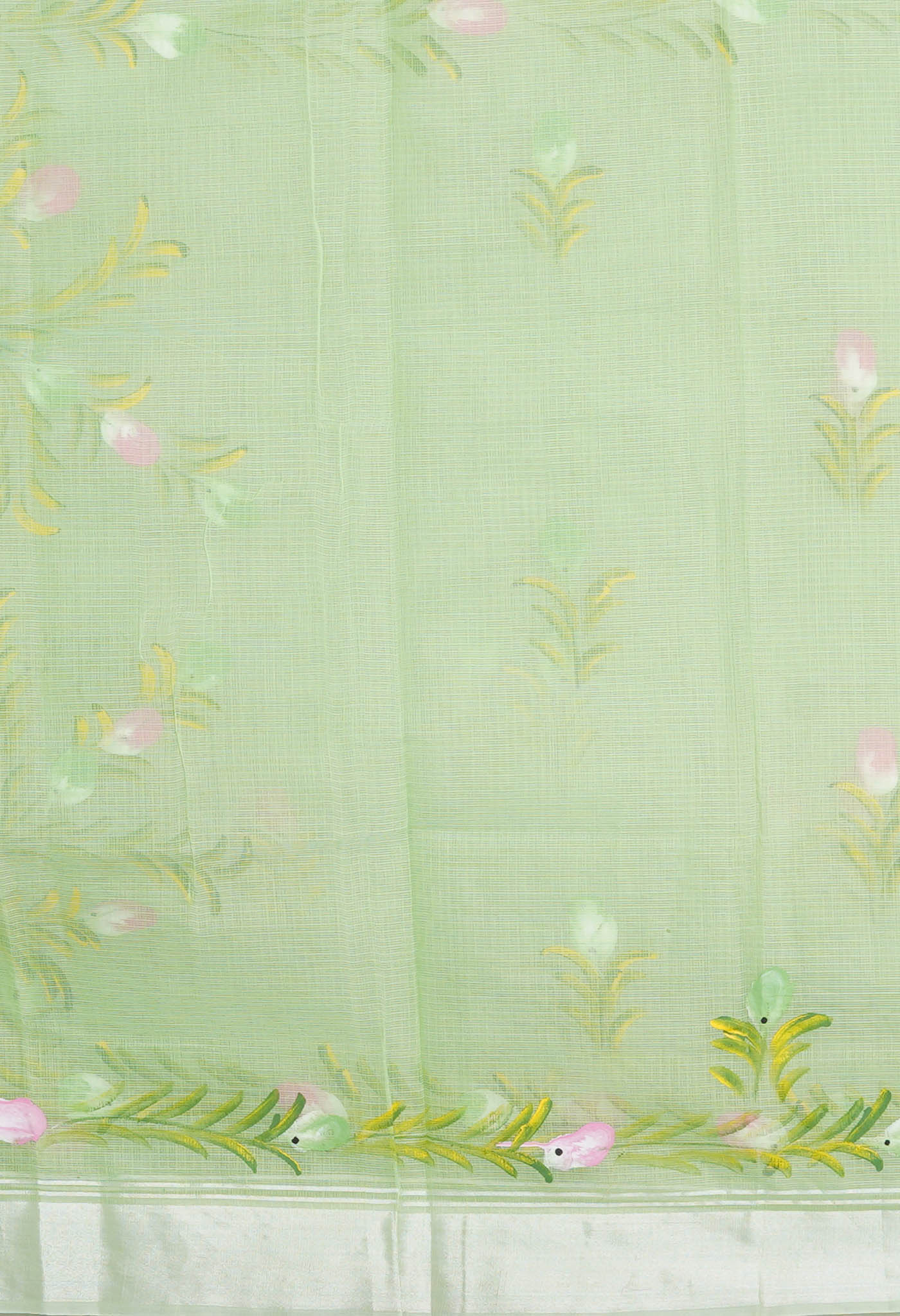 Green Pure Hand Painted Kota Saree-UNM81155