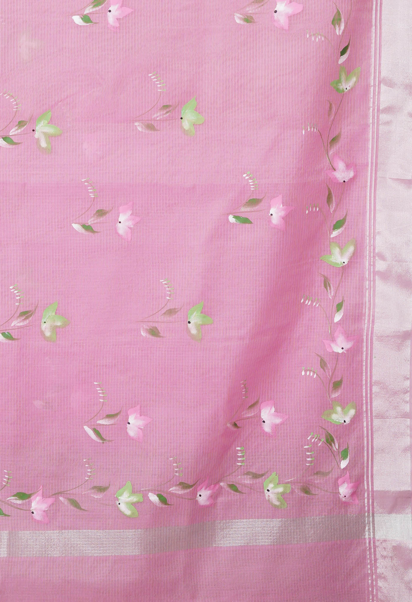 Pink Pure Hand Painted Kota Saree-UNM81159