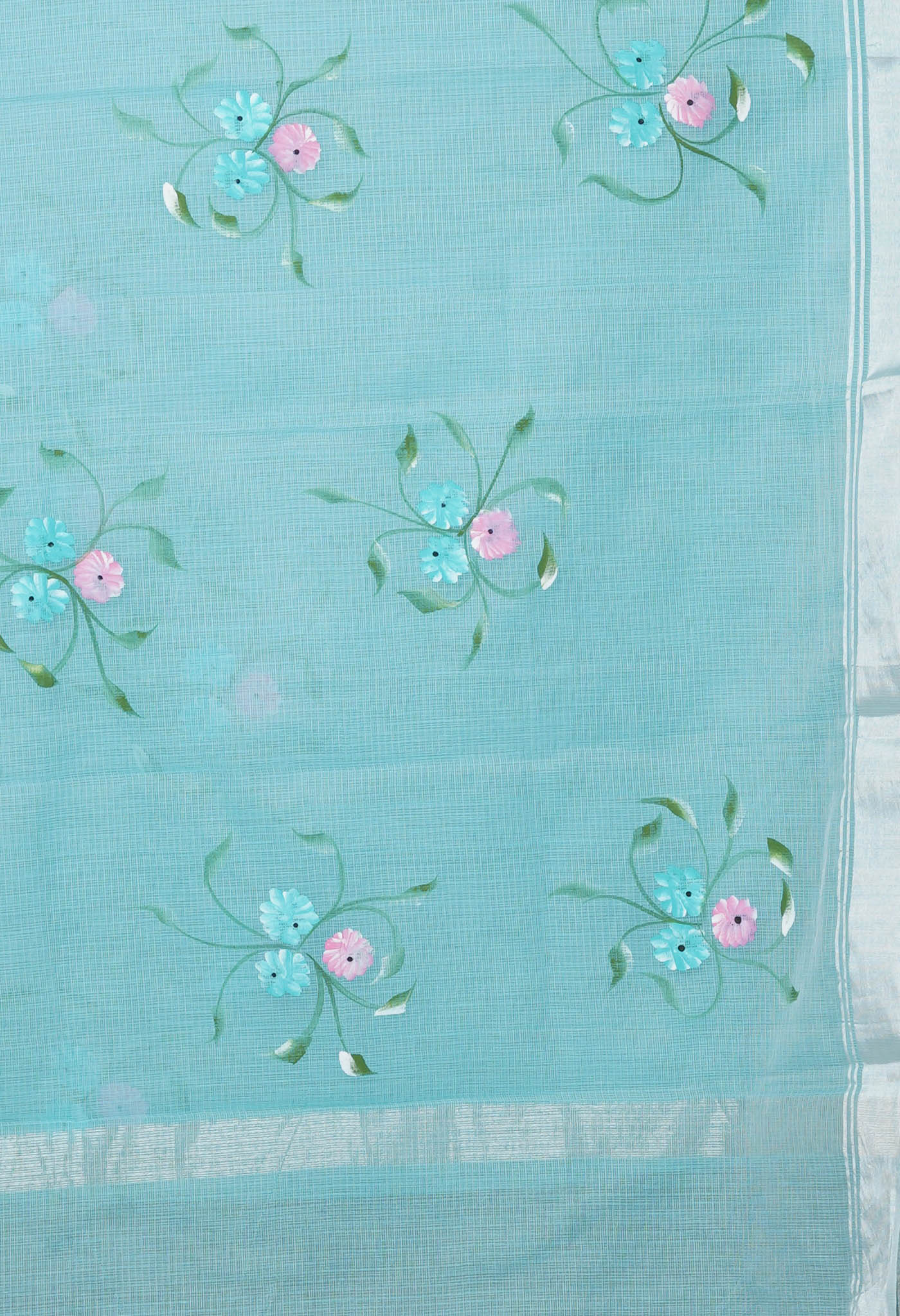 Blue Pure Hand Painted Kota Saree-UNM81160