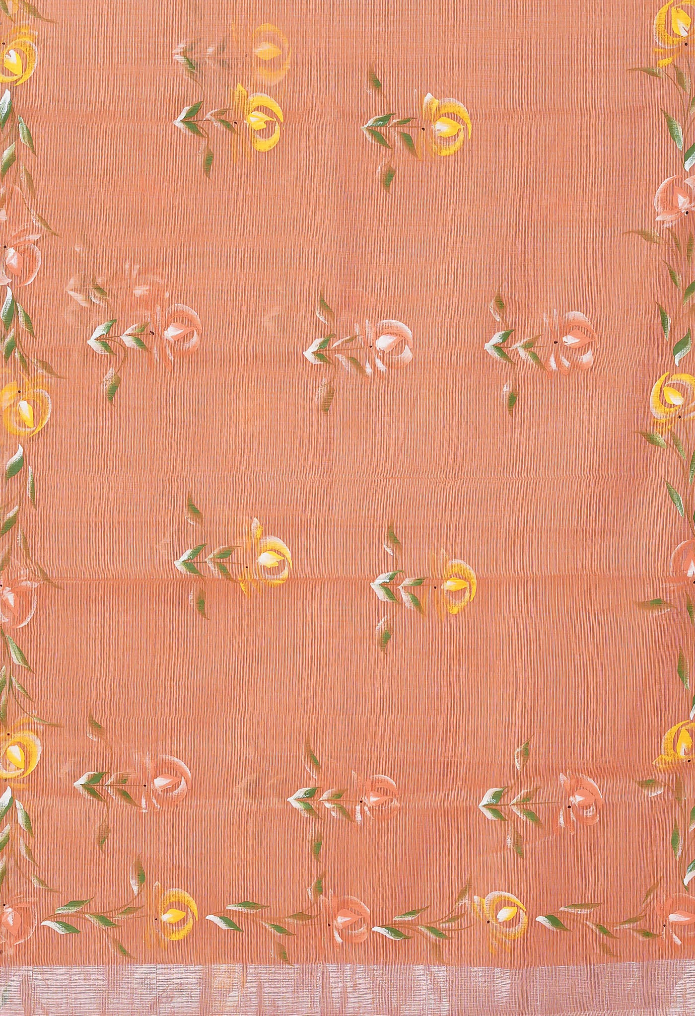 Orange Pure Hand Painted Kota Saree-UNM81169