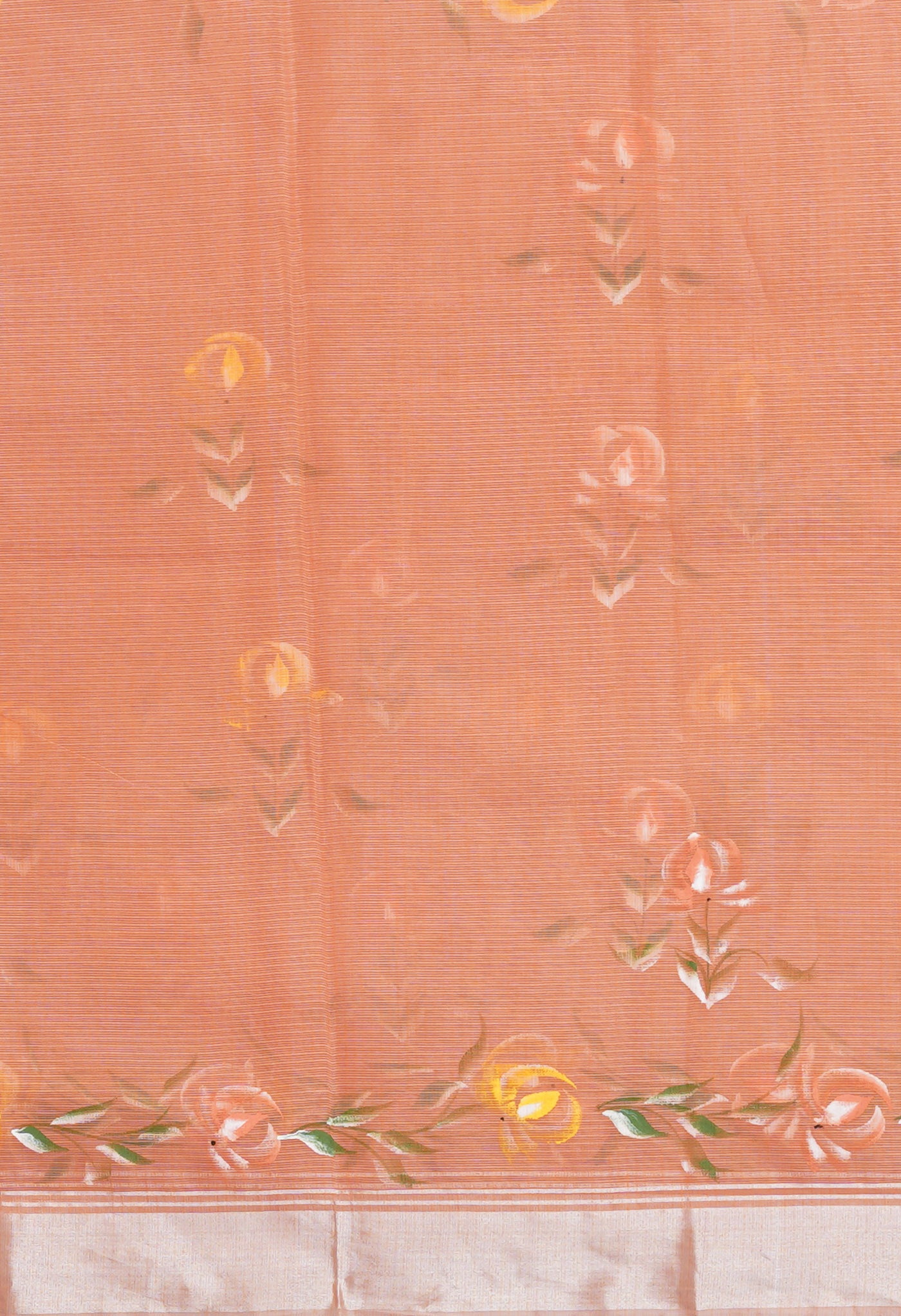 Orange Pure Hand Painted Kota Saree-UNM81169