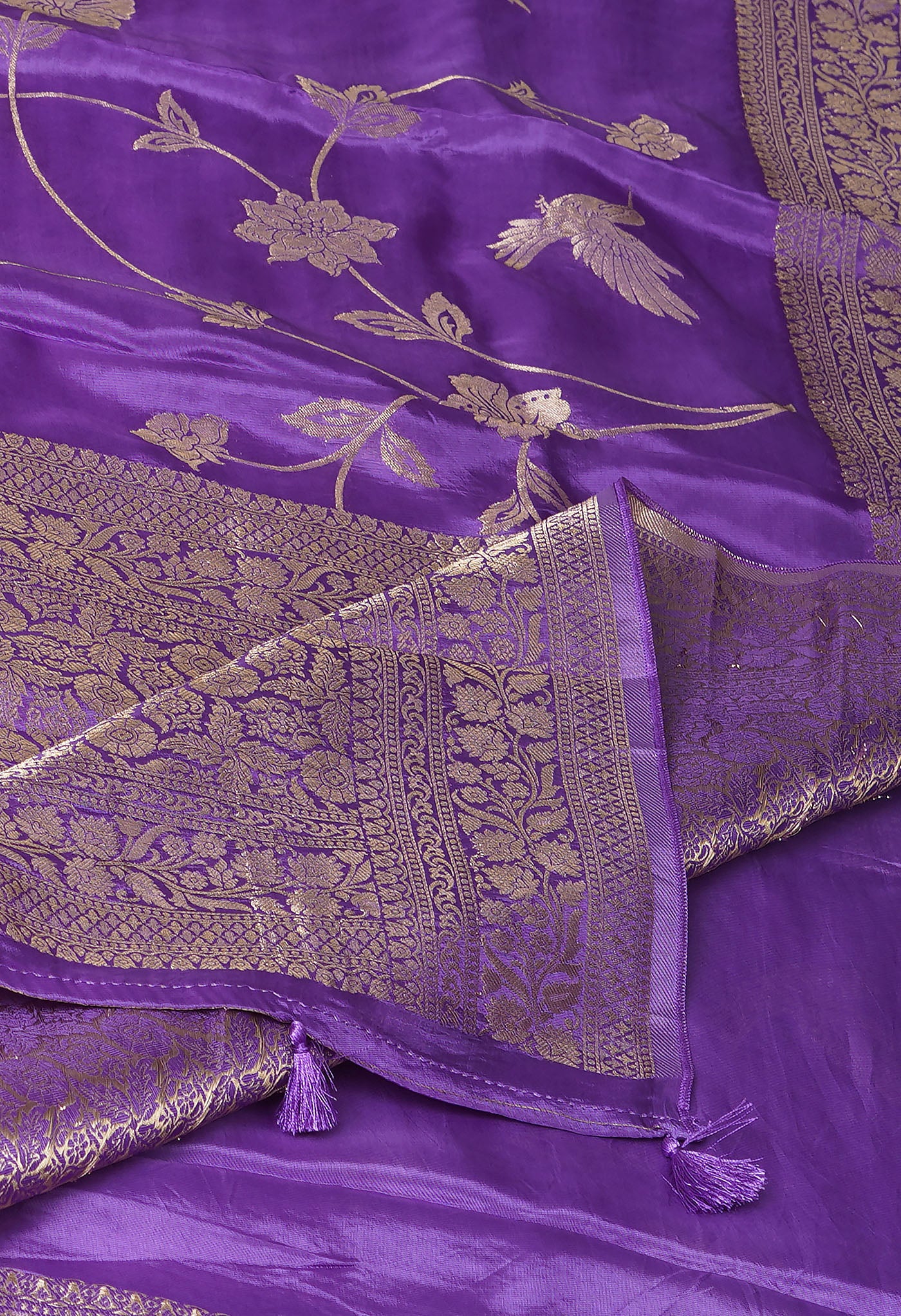 Lavander Pure  Banarasi Soft Silk Saree-UNM81321