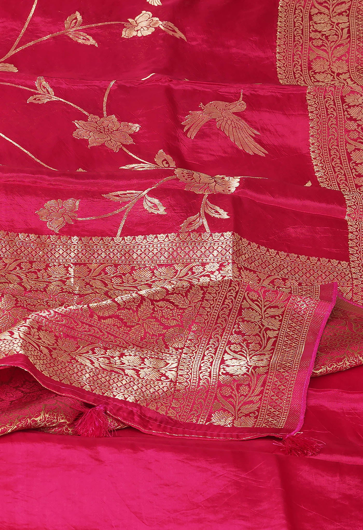 Pink Pure  Banarasi Soft Silk Saree-UNM81322