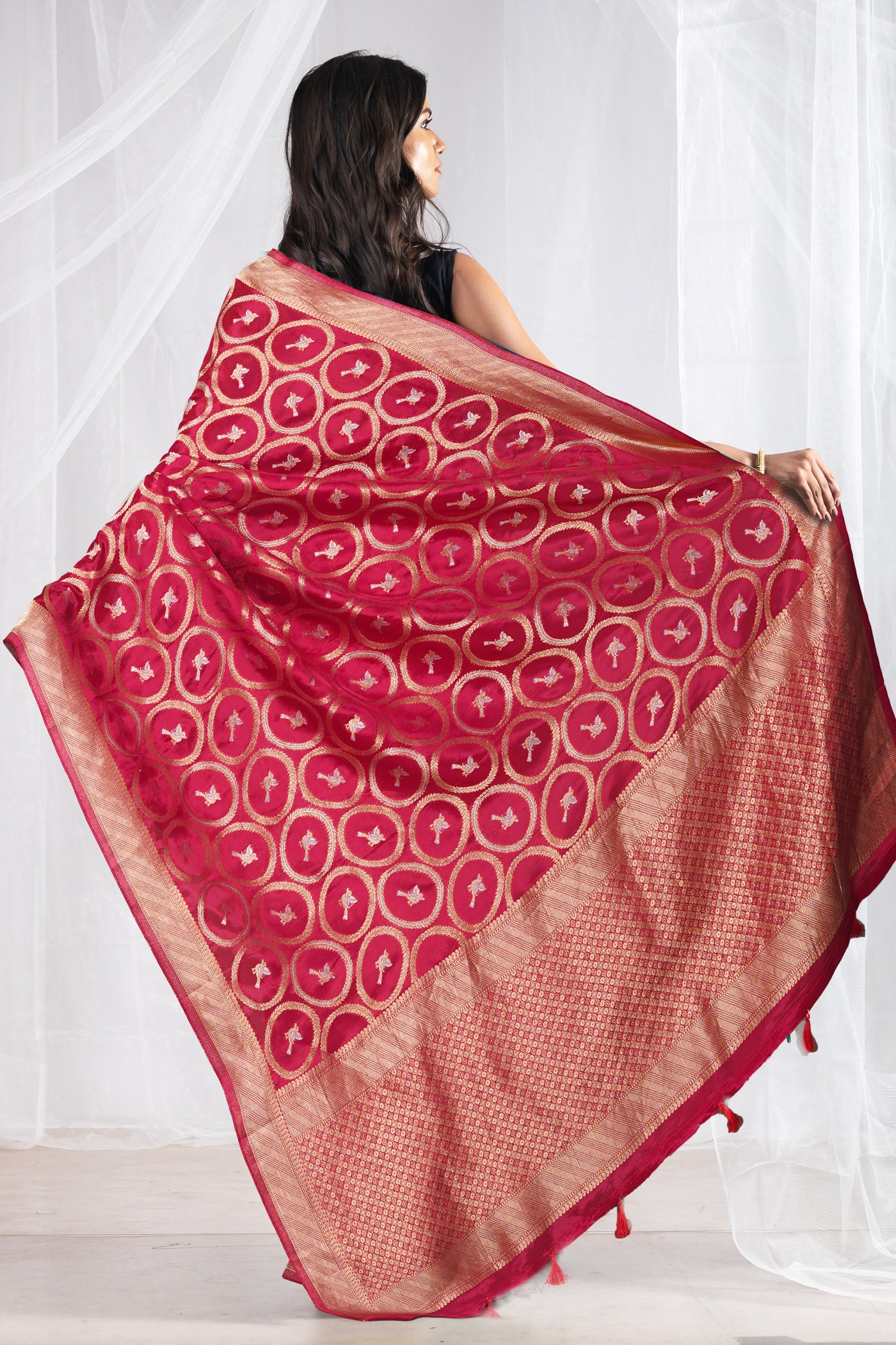 Pink Pure  Banarasi Soft Silk Saree-UNM81330