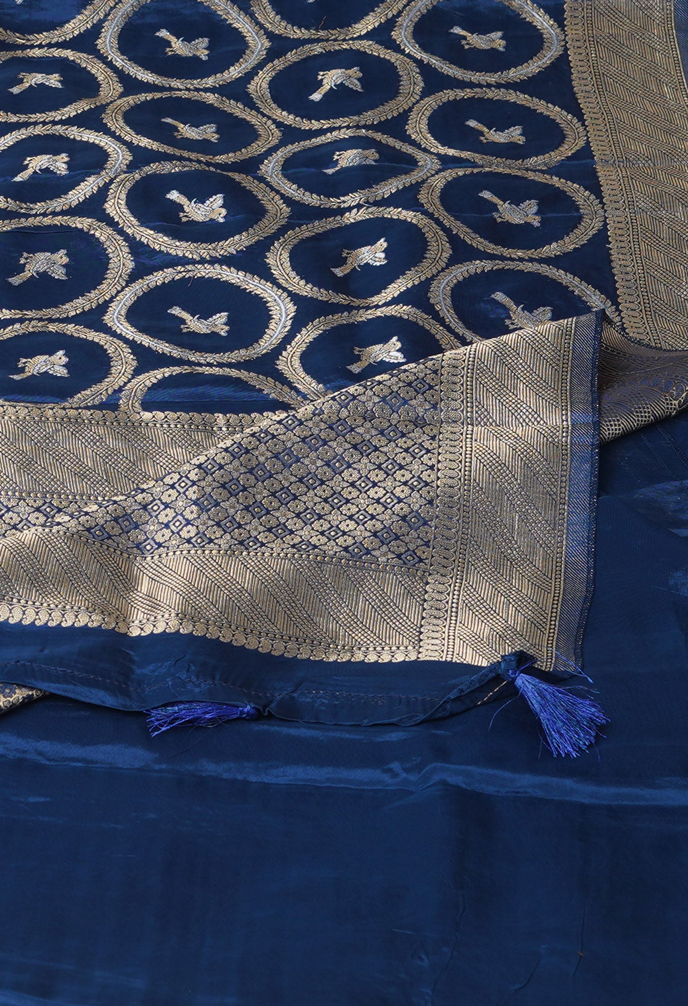 Blue Pure  Banarasi Soft Silk Saree-UNM81333