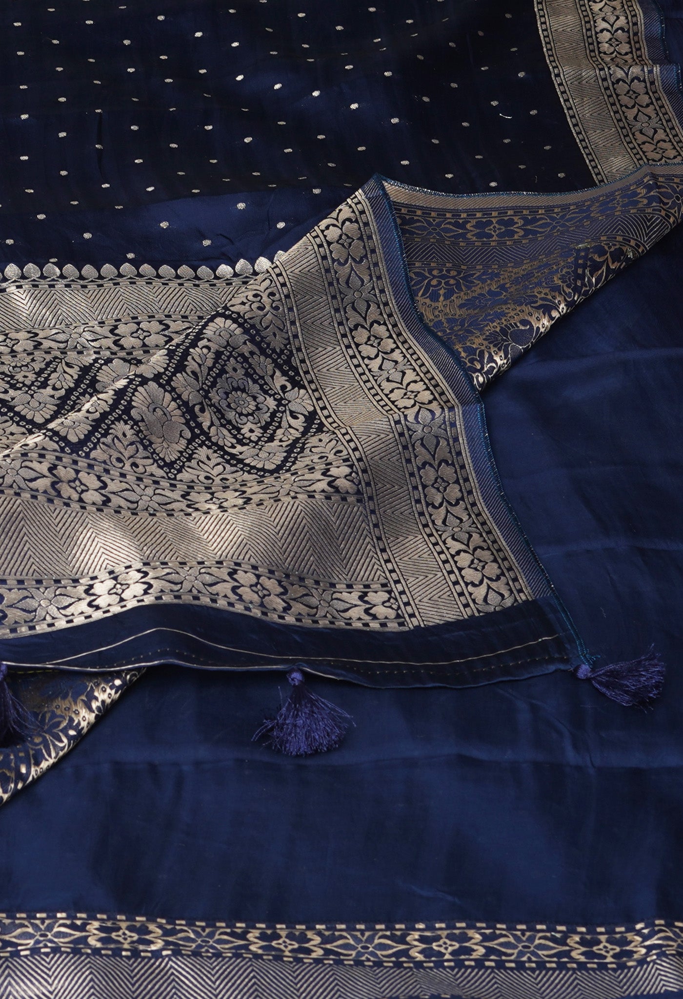 Blue Pure  Banarasi Soft Silk Saree-UNM81344