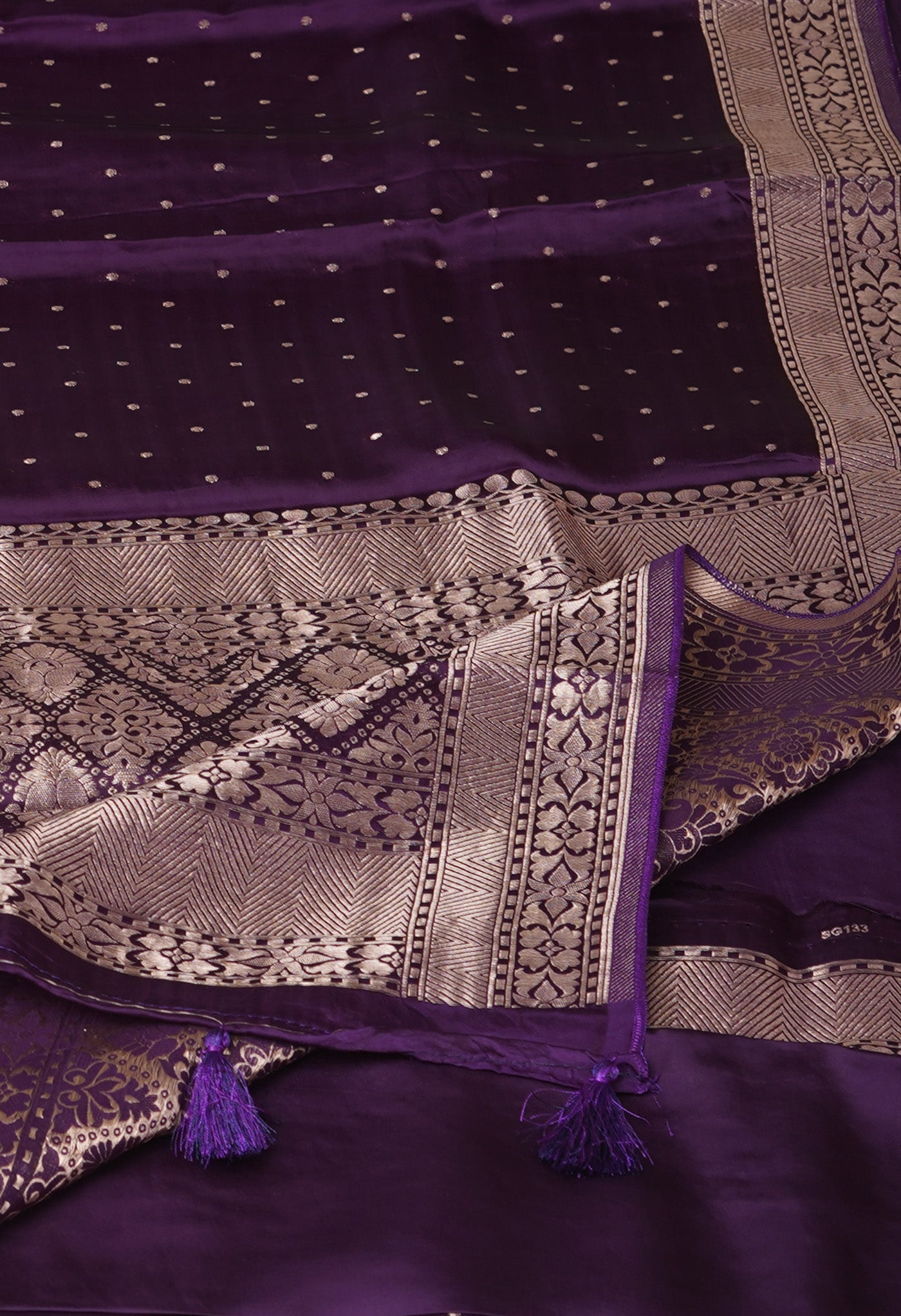 Violet Pure  Banarasi Soft Silk Saree-UNM81346