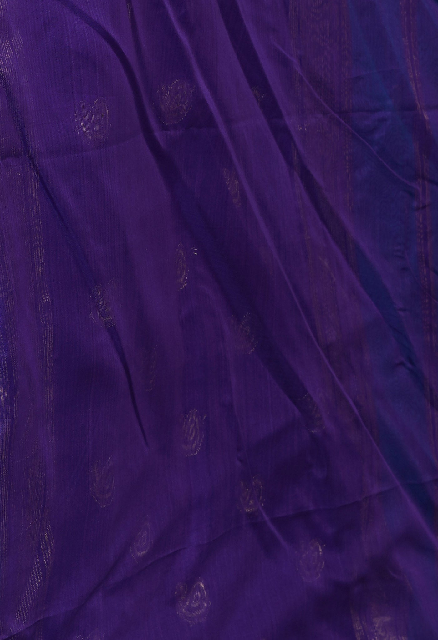 Peacock Blue-Violet Pure Handloom Maheshwari Sico Saree-UNM81360