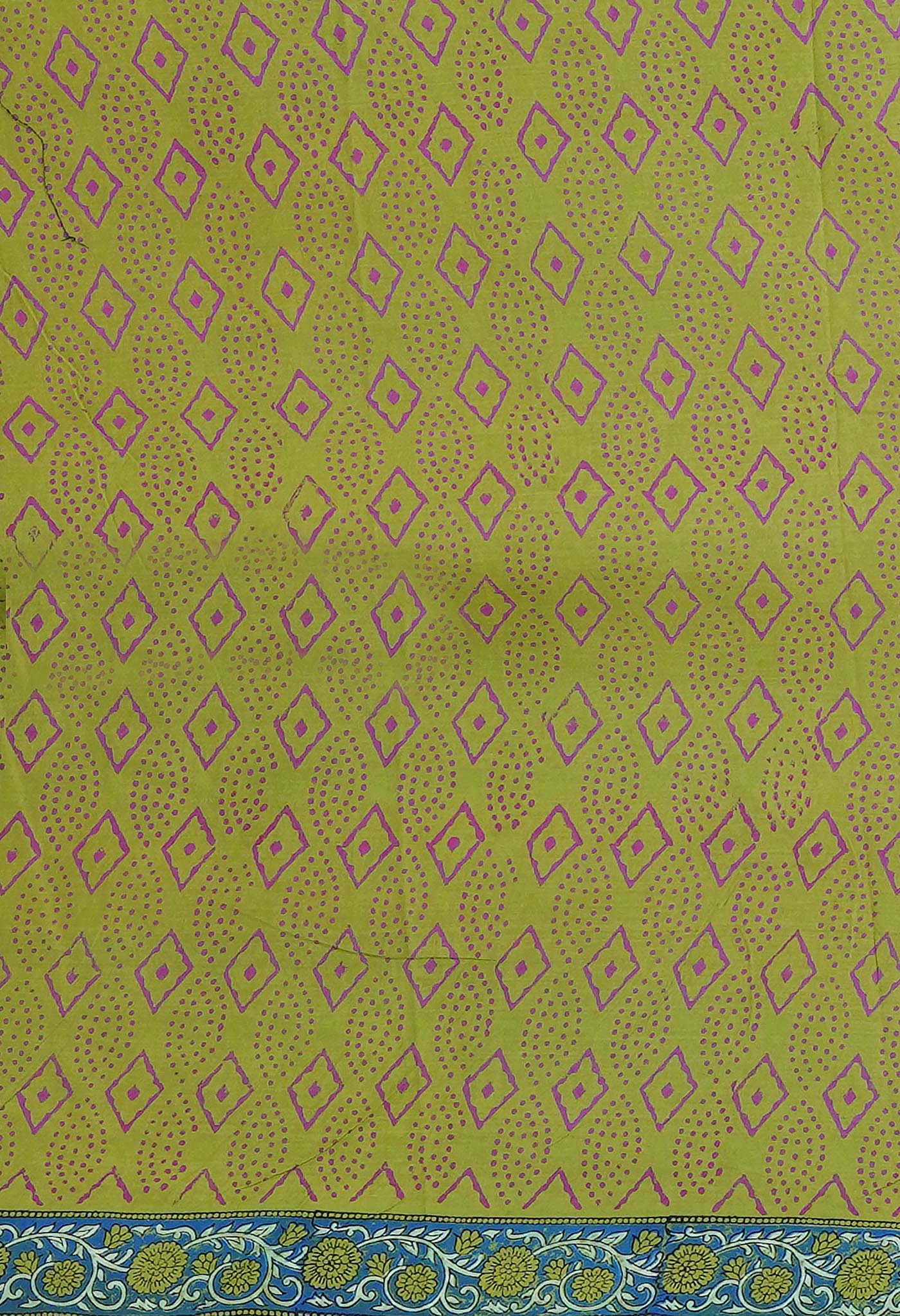 Green Pure Hand Block Printed Kota Saree-UNM81456