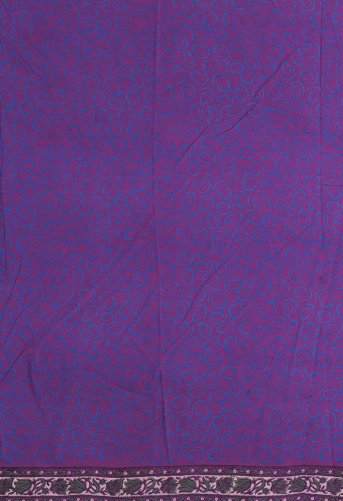 Purple Pure Hand Block Printed Kota Saree-UNM81490