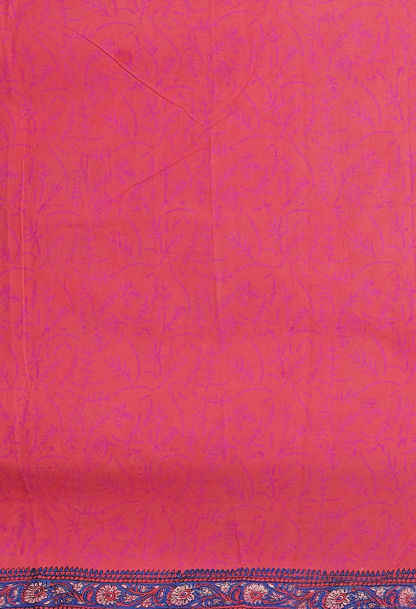 Pink Pure Hand Block Printed Kota Saree-UNM81493