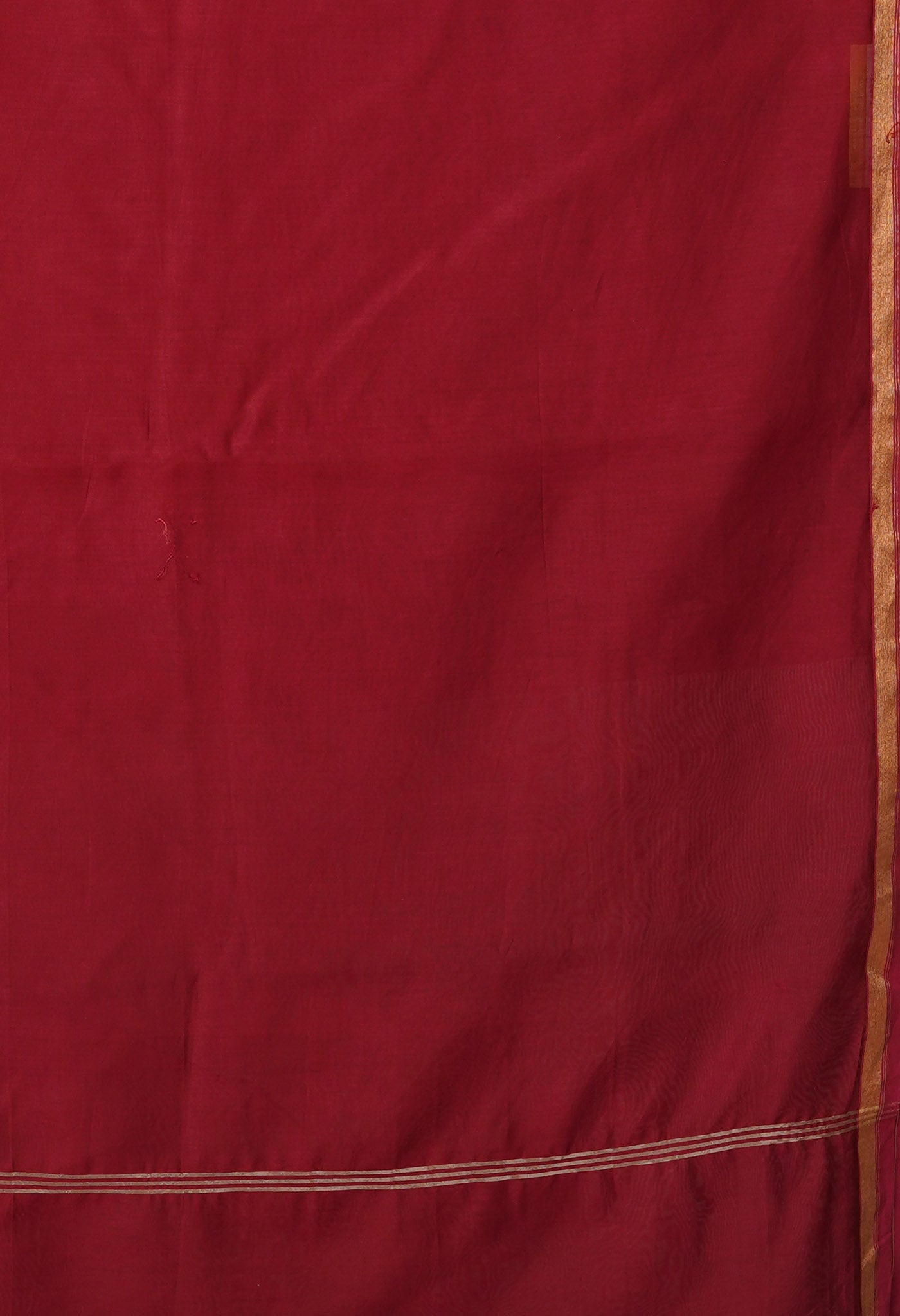 Maroon Pure Plain Chanderi Sico Saree With Kalamkari Blouse Piece-UNM81553