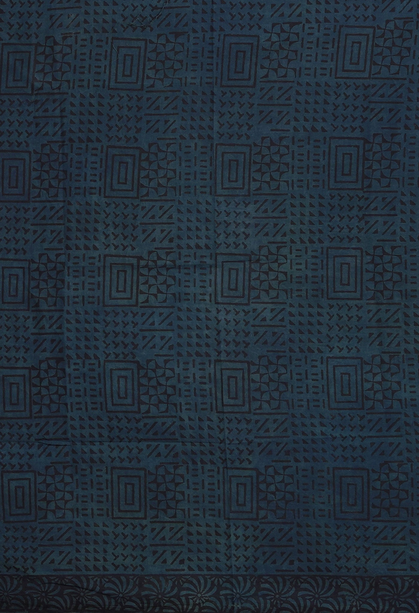 Blue Pure Vanaspathi Block Printed Chanderi Sico Saree-UNM81653