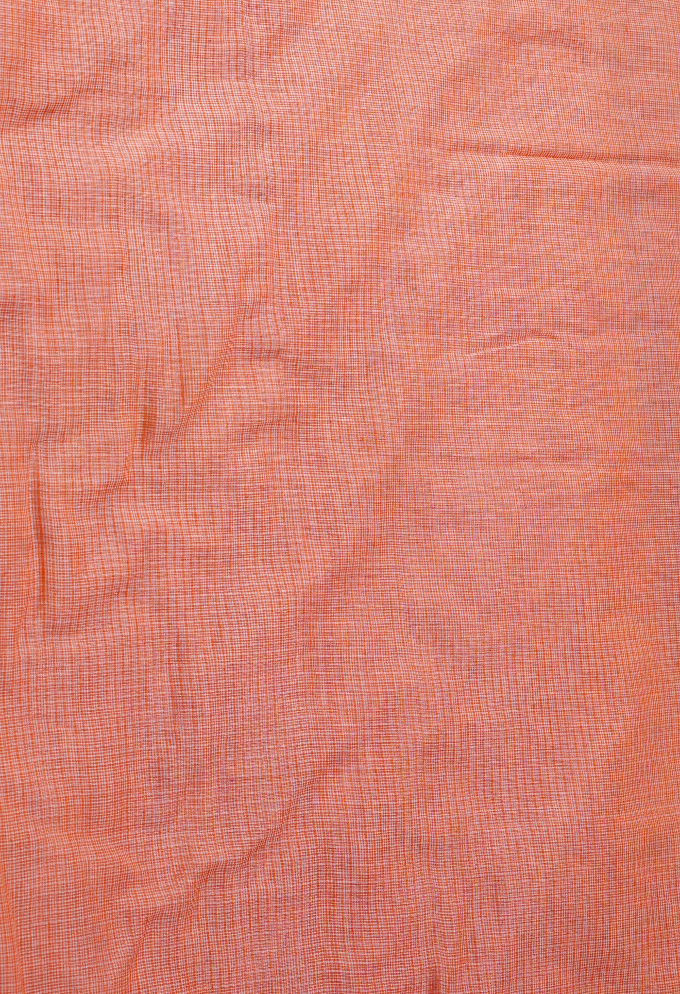 Orange Pure  Plain Kota Cotton Saree-UNM69203