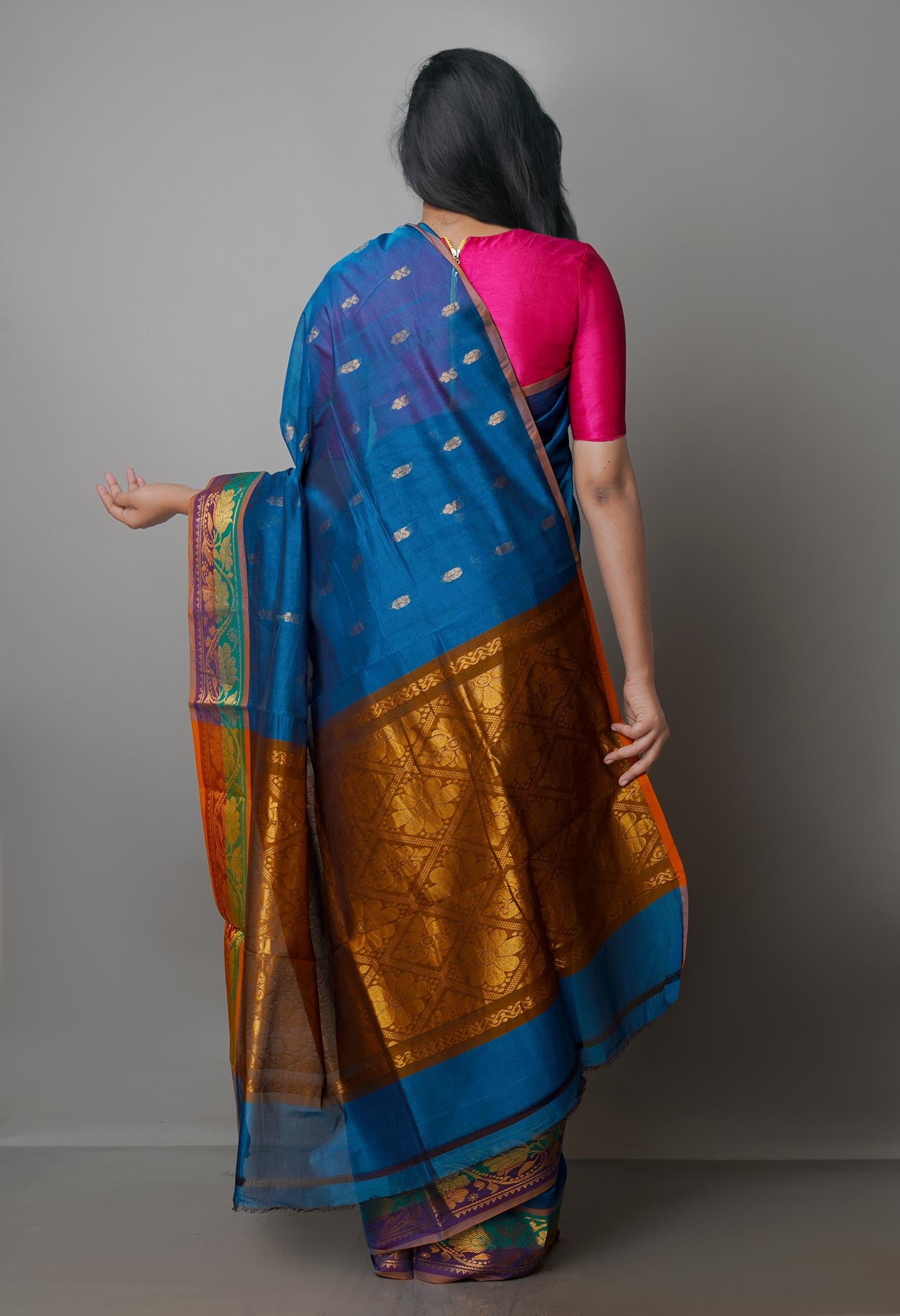 Handloom Pedanna Ikkat Silk Cotton Saree – Rebel Arunaa