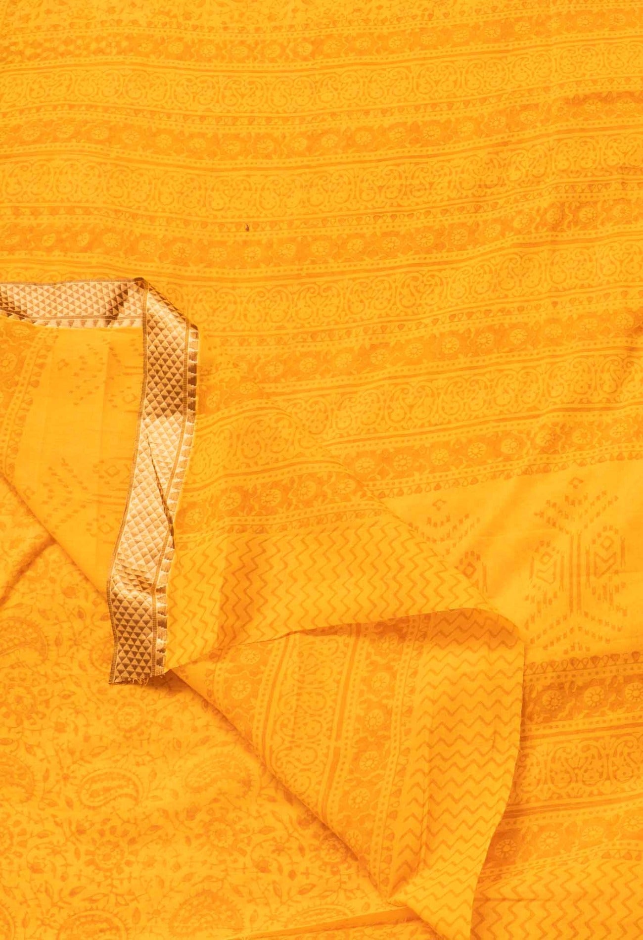 yellow Pure Bagh venkatagiri Superfine Cotton Saree