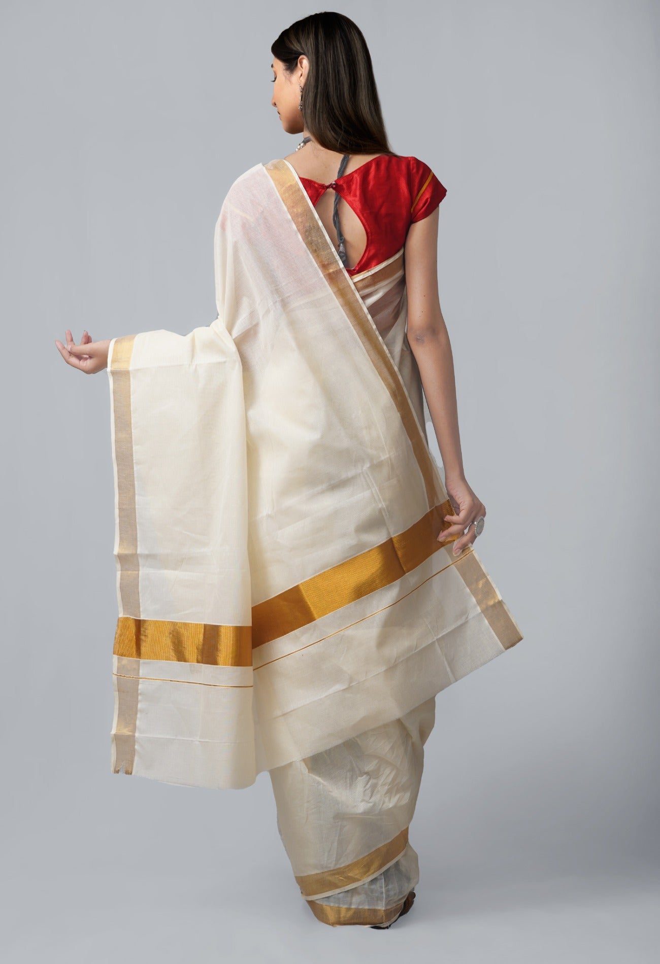 Golden Tissue Kerala Saree. – Pulimoottil Online