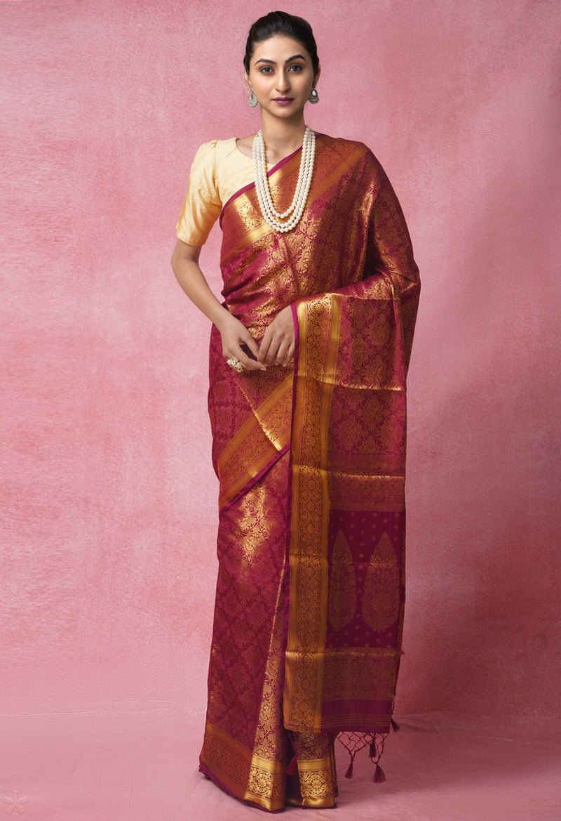 Buy Multi Banarasi Sico Saree Online at Unnatisilks.com|UNM64294