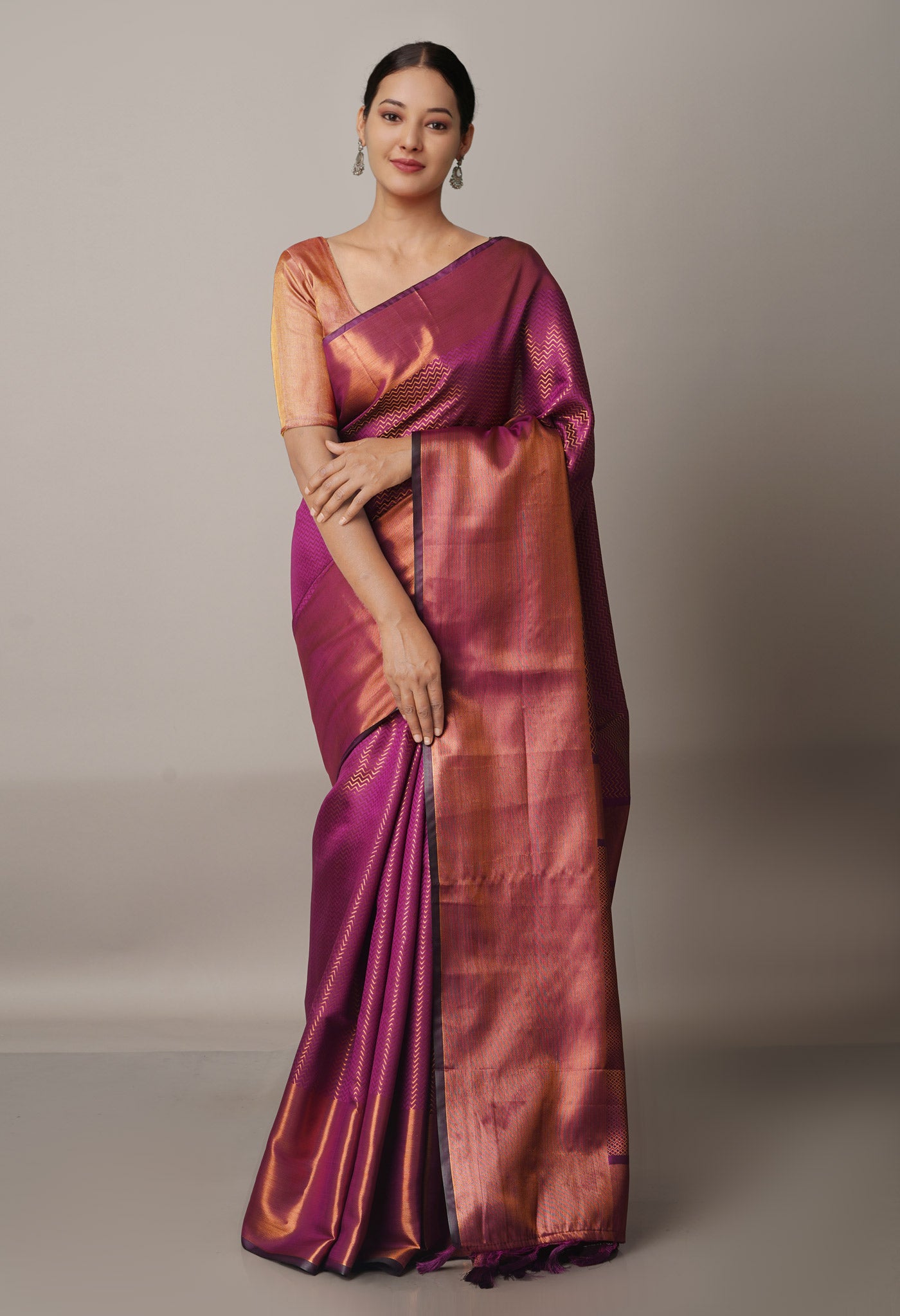 Purple  Fancy Banarasi Silk Saree-UNM67943