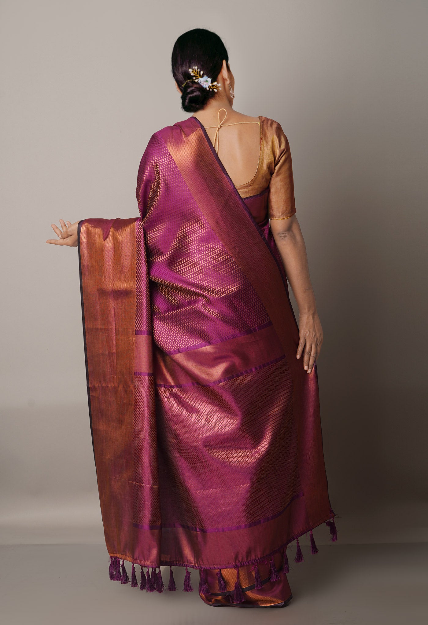 Purple  Fancy Banarasi Silk Saree-UNM67943