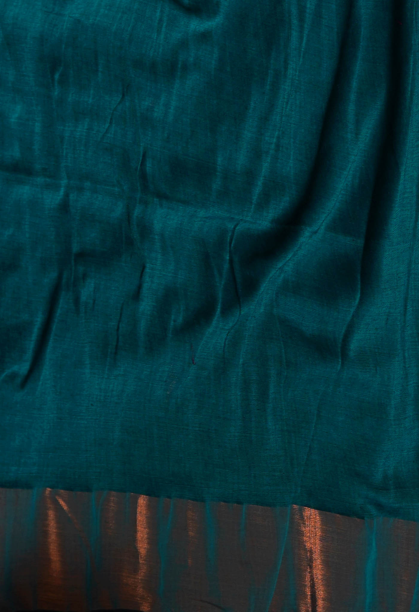 Peacock Green Handloom Jamdhani Bengal Sico Saree-UNM68359