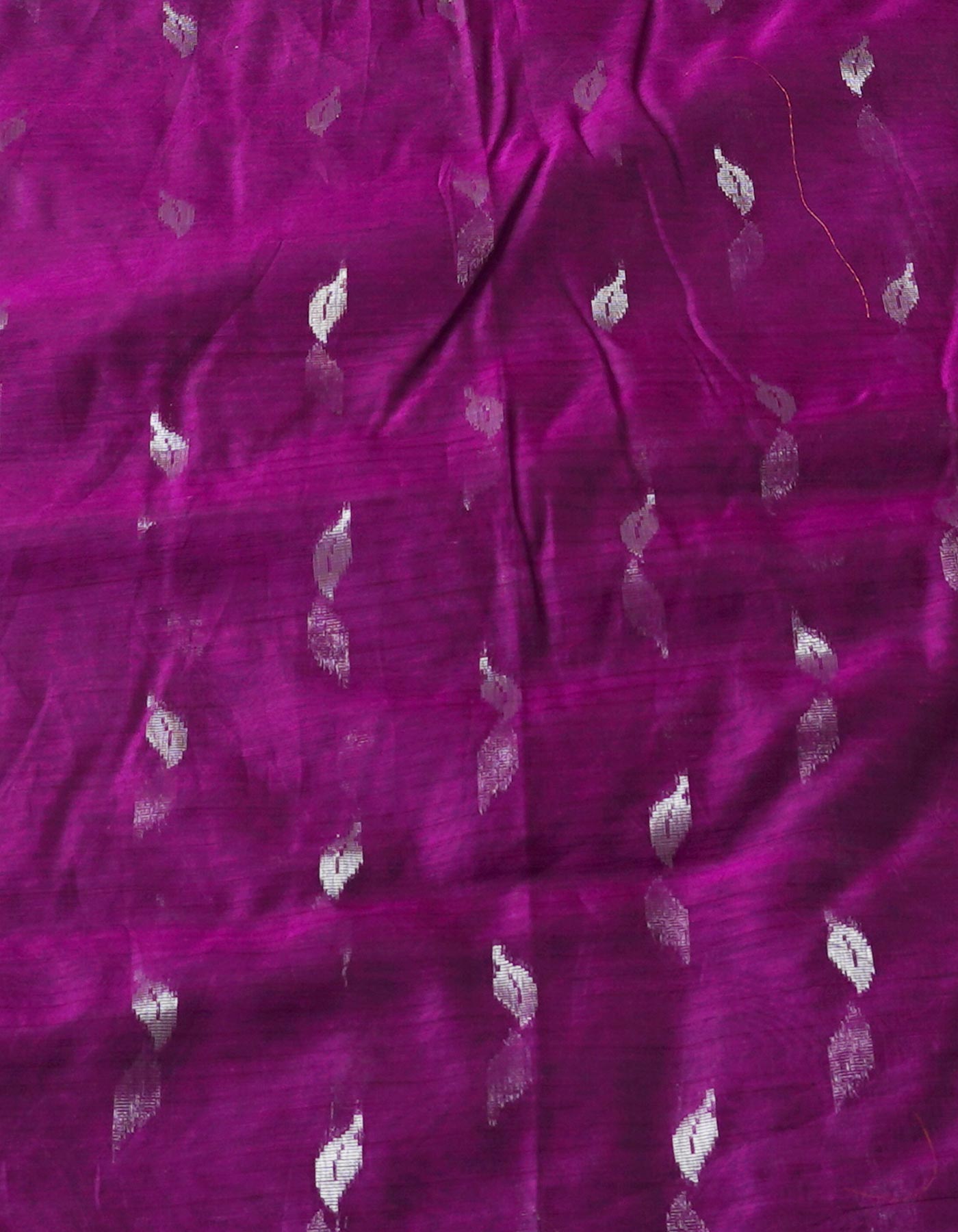 Purple Handloom Jamdhani Bengal Sico Saree-UNM68380