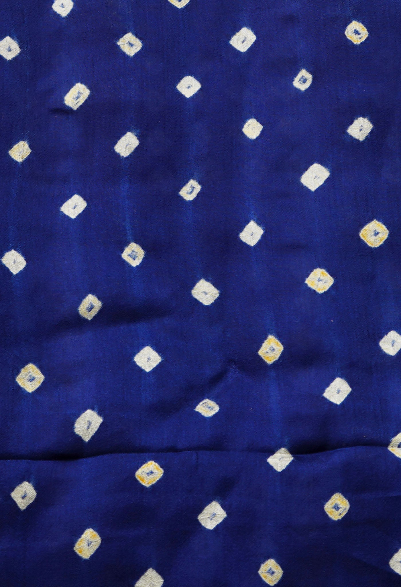 Dark Blue  Bandhani Crushed Silk Saree-UNM68385