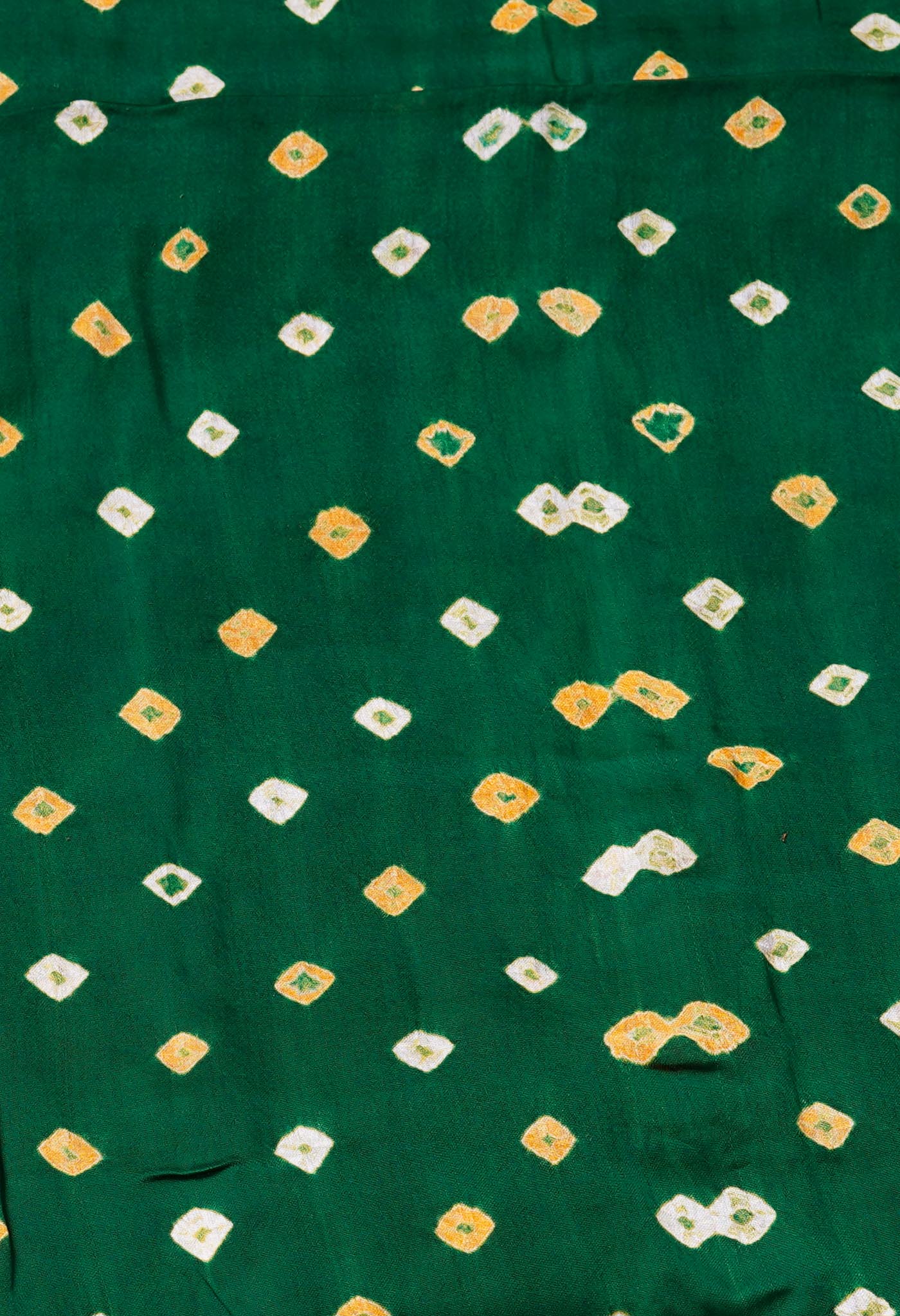 Dark Green  Bandhani Crushed Silk Saree-UNM68386