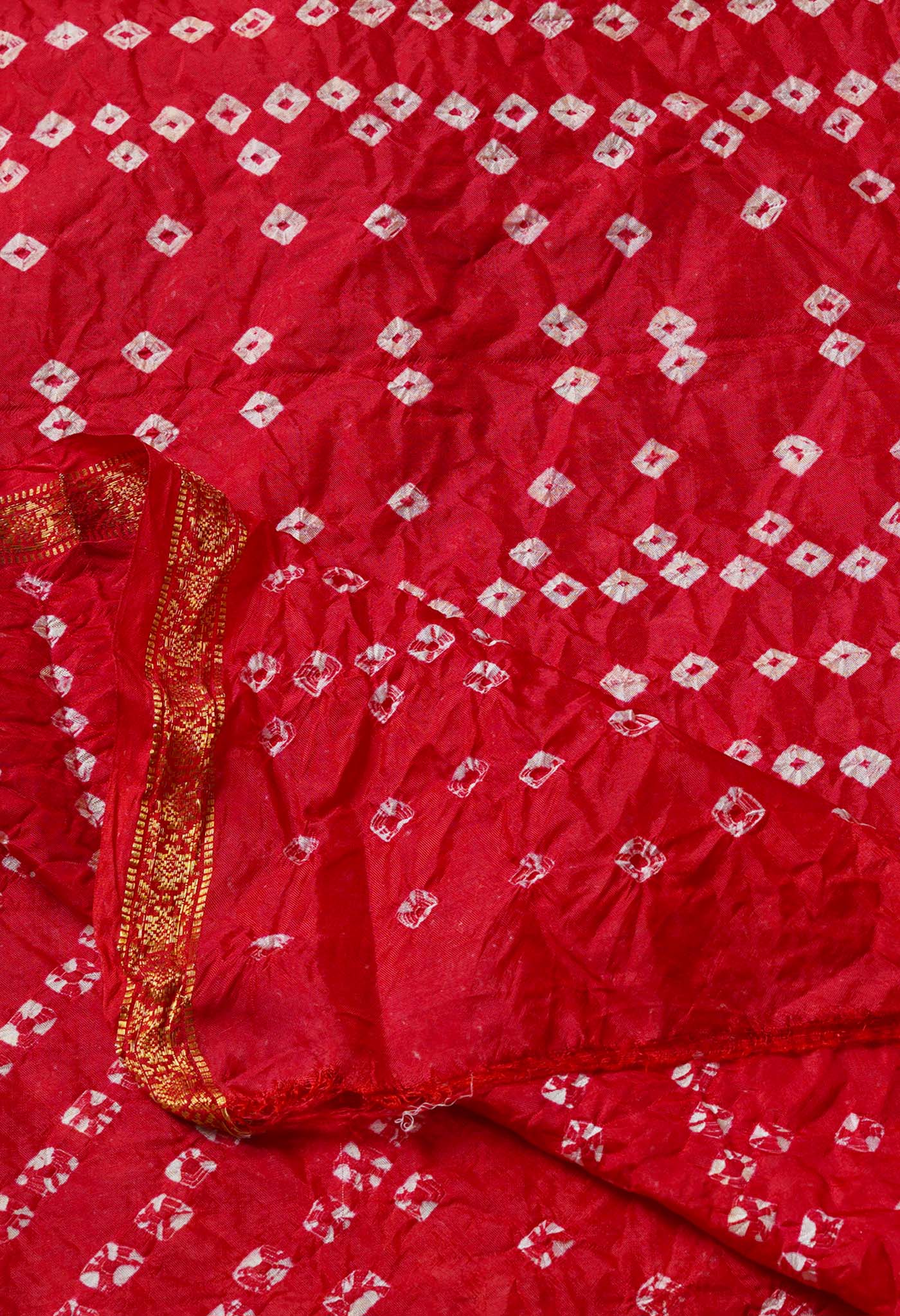 Red  Bandhani Soft Silk Saree-UNM68429