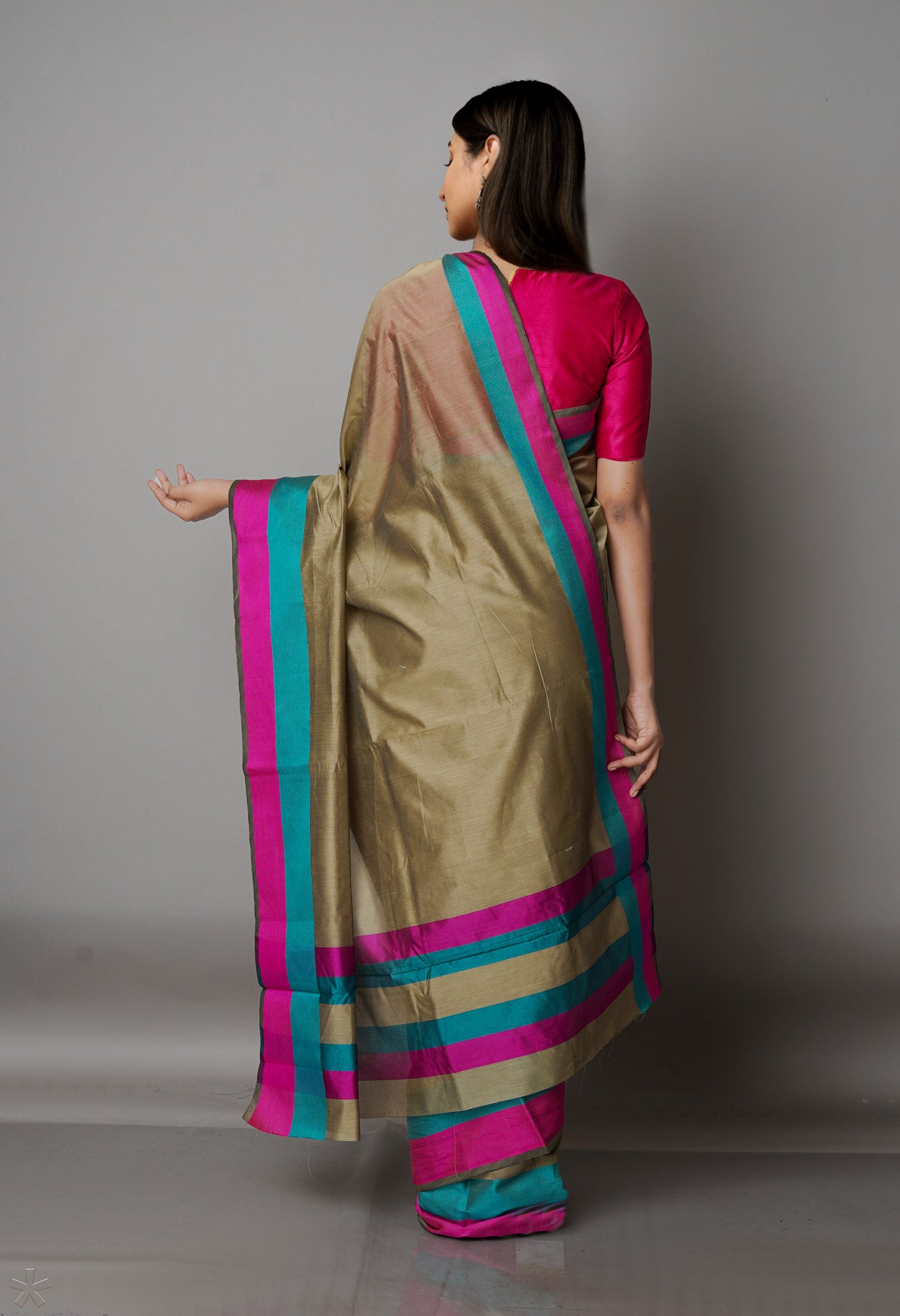 Brandon Beige  Bangalore Sico Saree-UNM68511