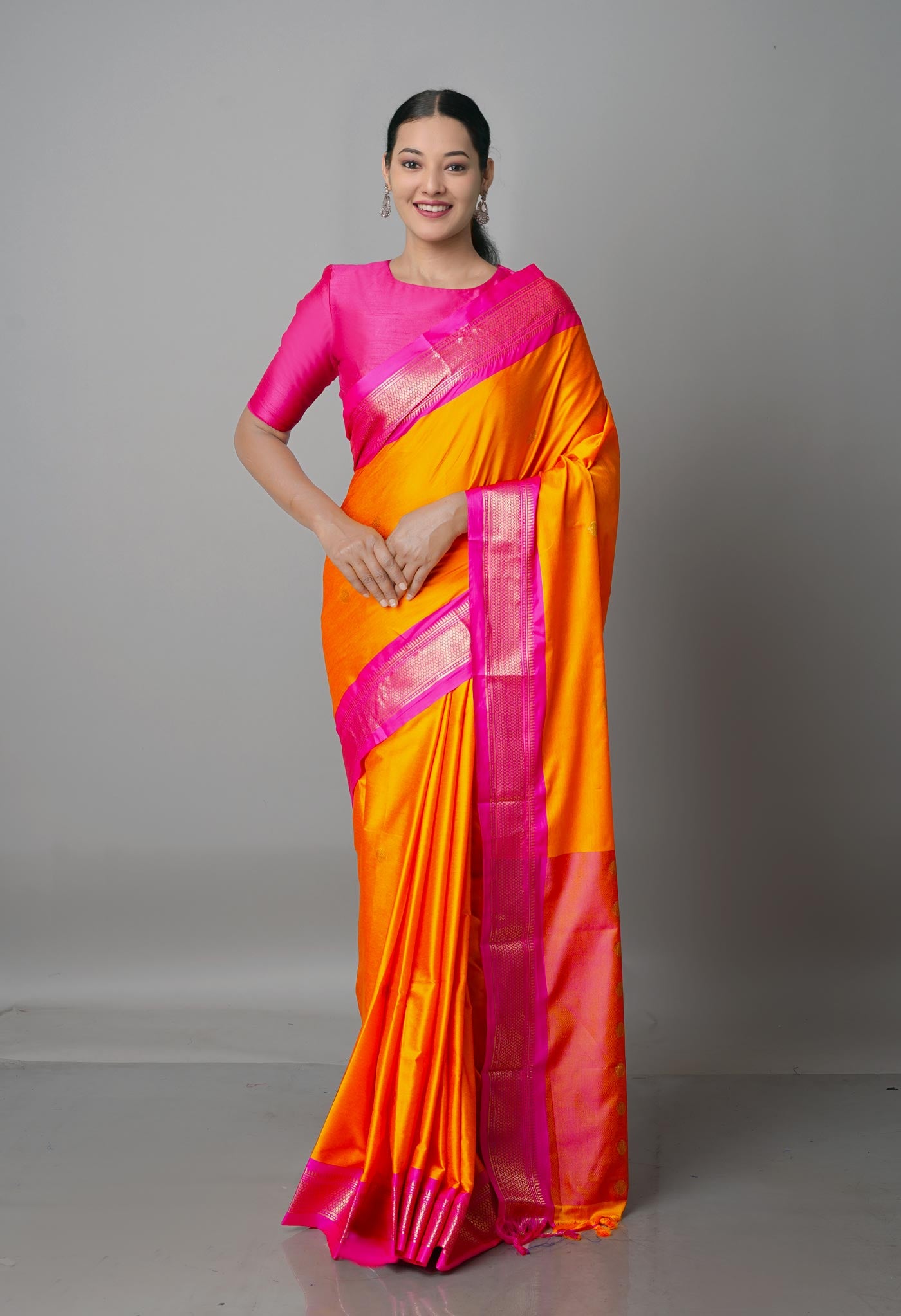 Yellow  Fancy Pattu South Silk Saree-UNM68811