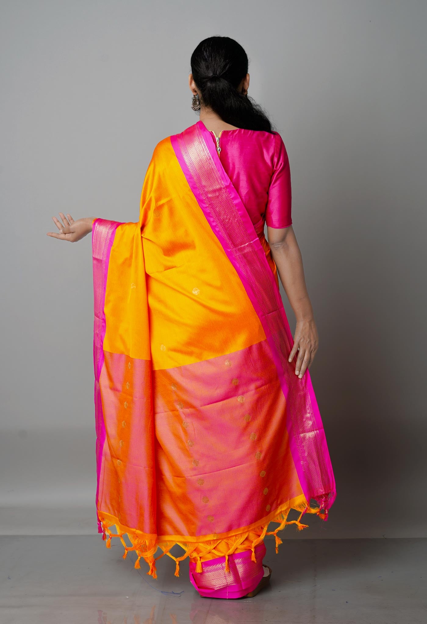 Yellow  Fancy Pattu South Silk Saree-UNM68811