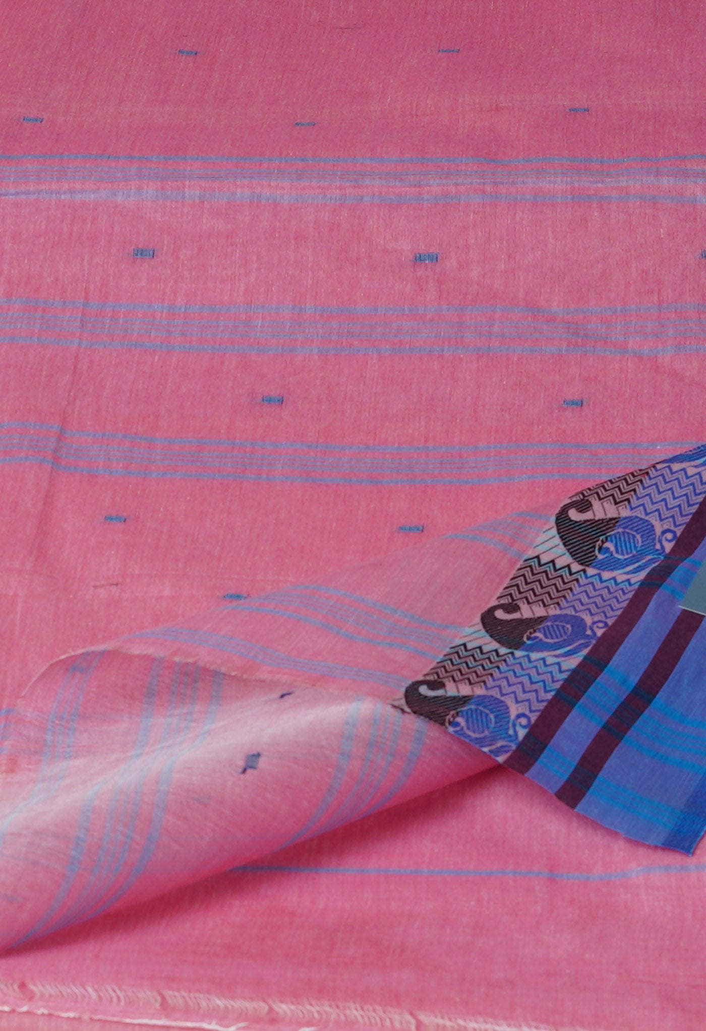 Pink Pure Handloom Superfine Bengal Cotton Saree