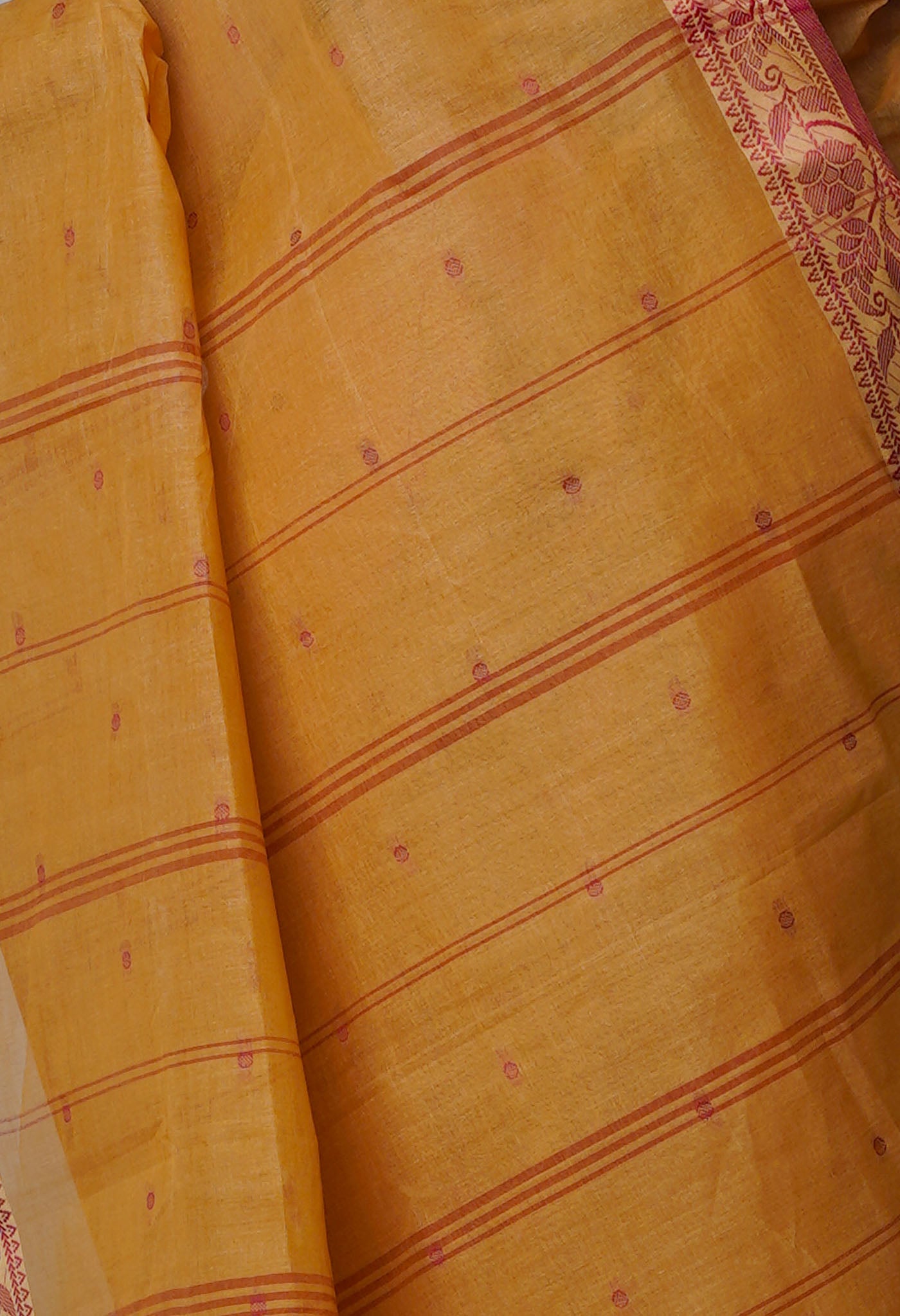 Brown Pure Handloom Bengal Cotton Saree