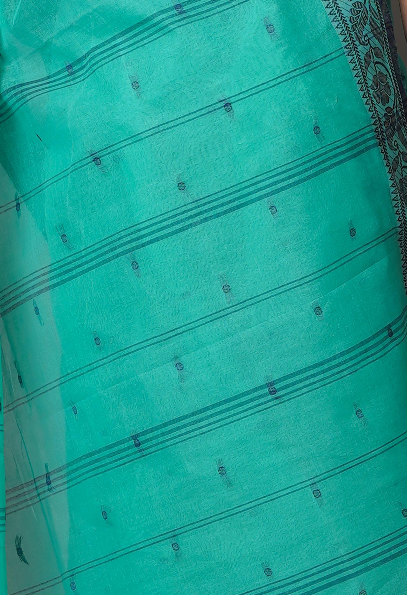 Green Pure Handloom Bengal Cotton Saree