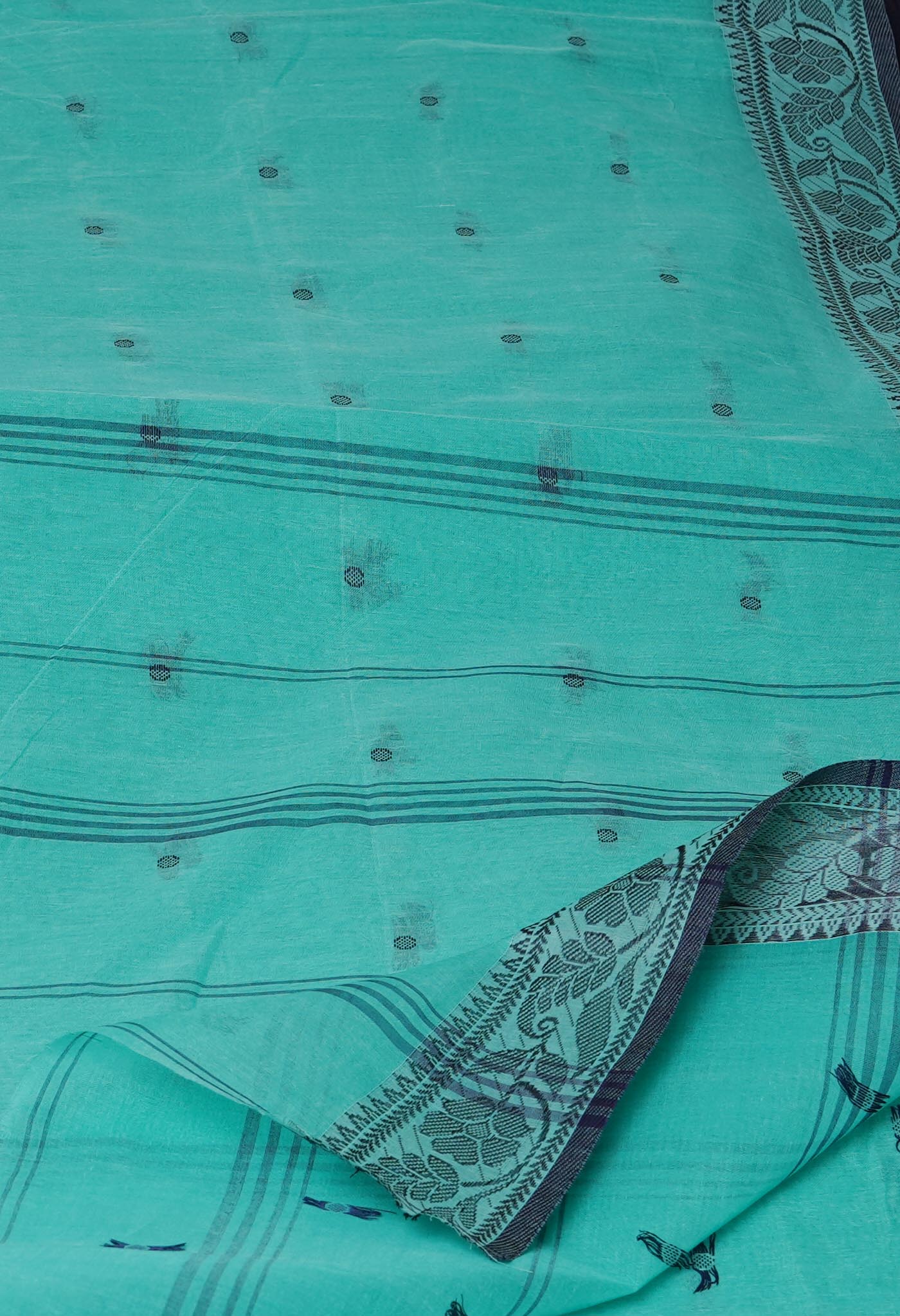 Green Pure Handloom Bengal Cotton Saree