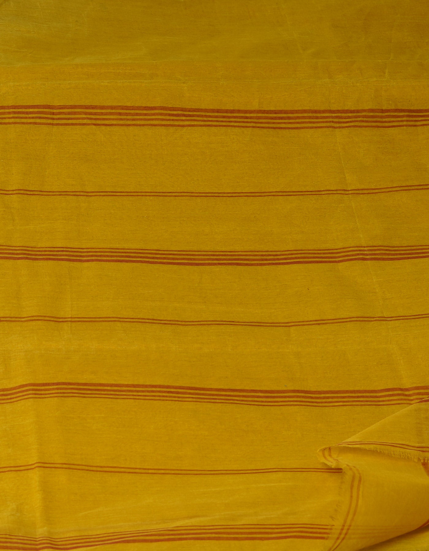 Mustard Yellow Pure  Handloom Superfine Bengal Cotton Saree-UNM69678