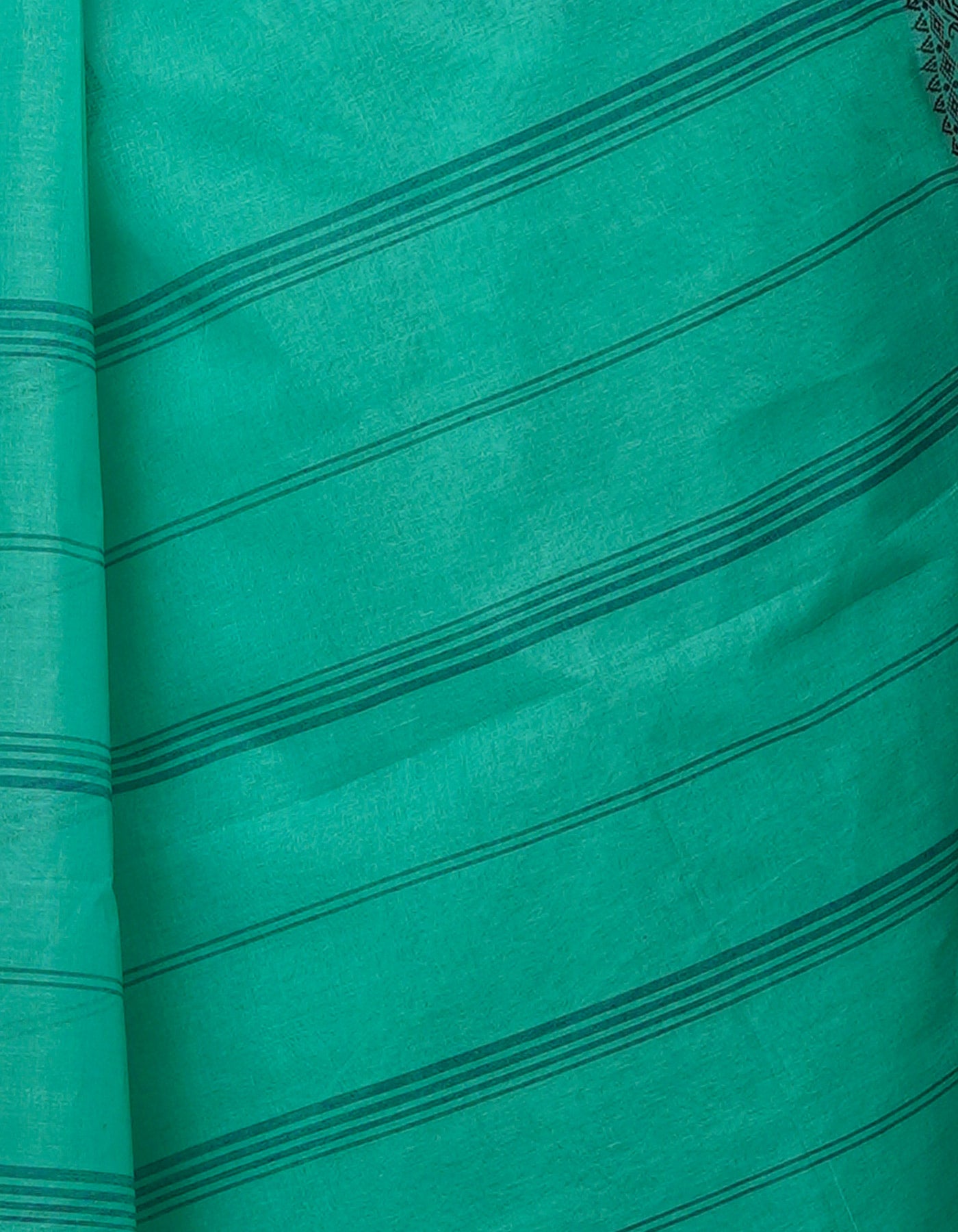 Sea Green Pure  Handloom Superfine Bengal Cotton Saree-UNM69686