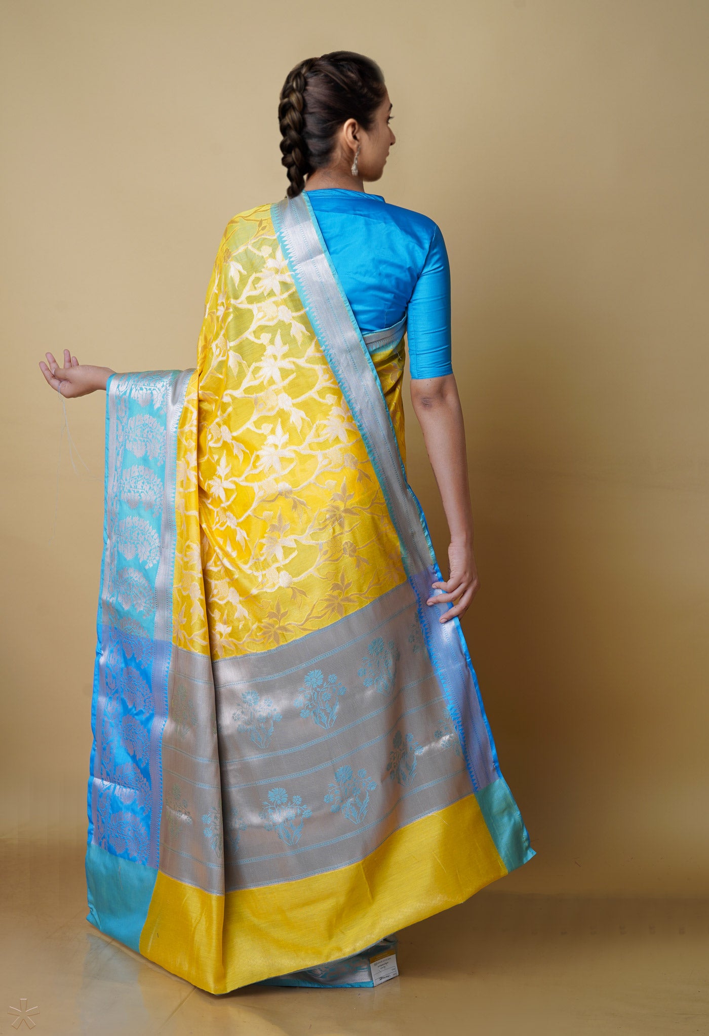 Yellow  Fancy Banarasi Silk Saree-UNM70285